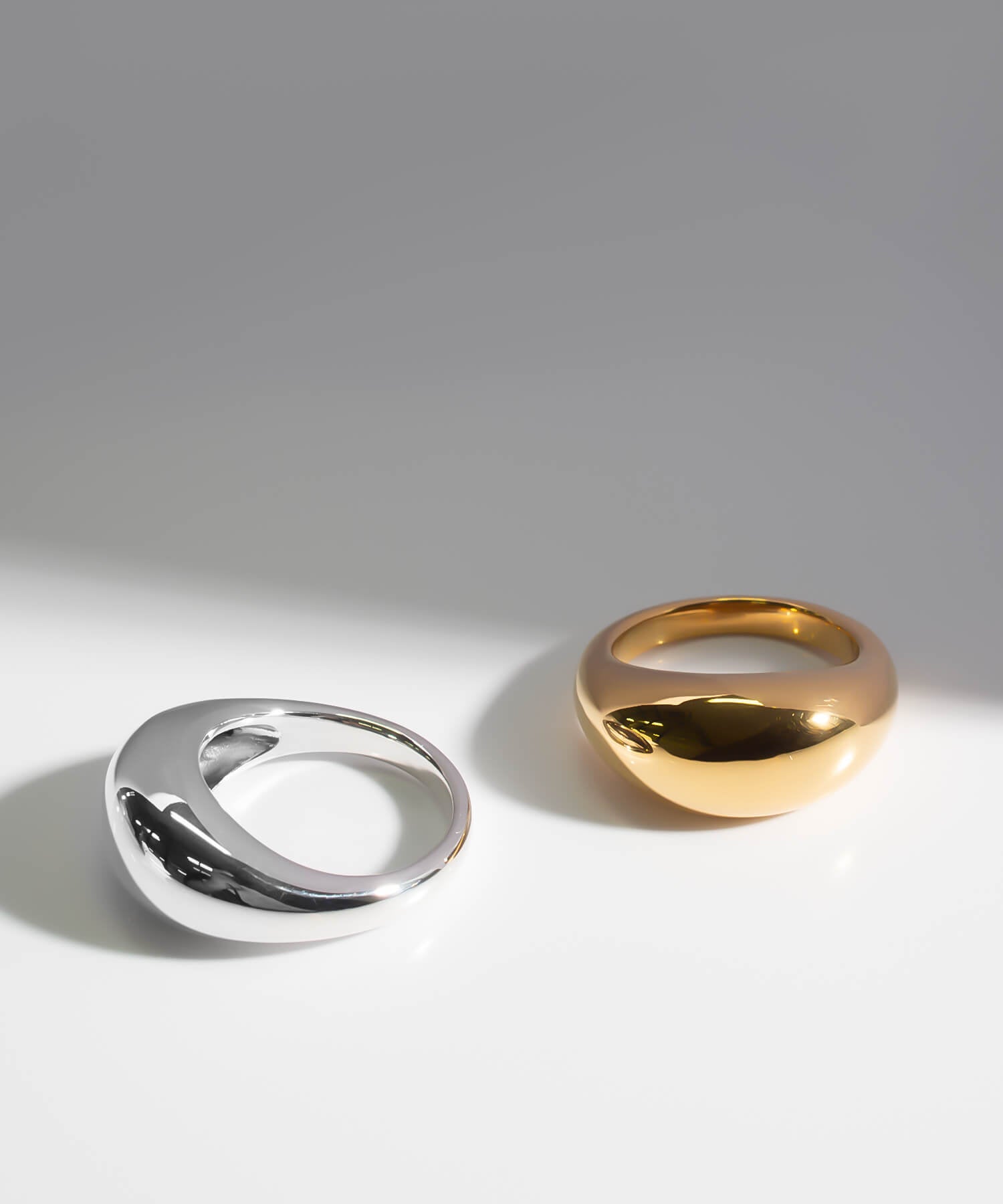 18K Gold Plated Sterling Silver Dome Ring | ORIFAR
