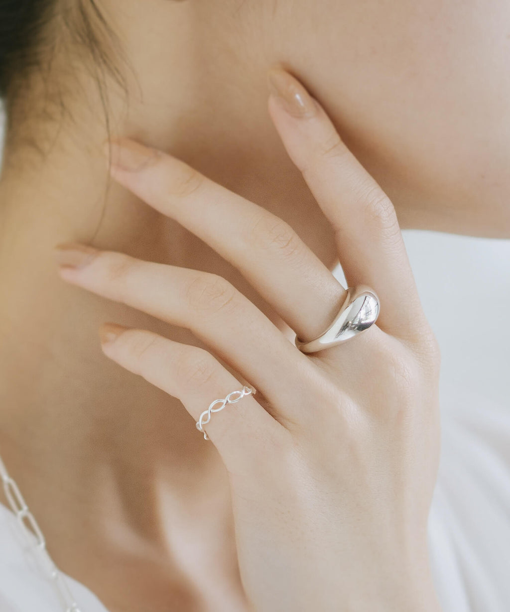 18K Gold Plated Sterling Silver Dome Ring | ORIFAR