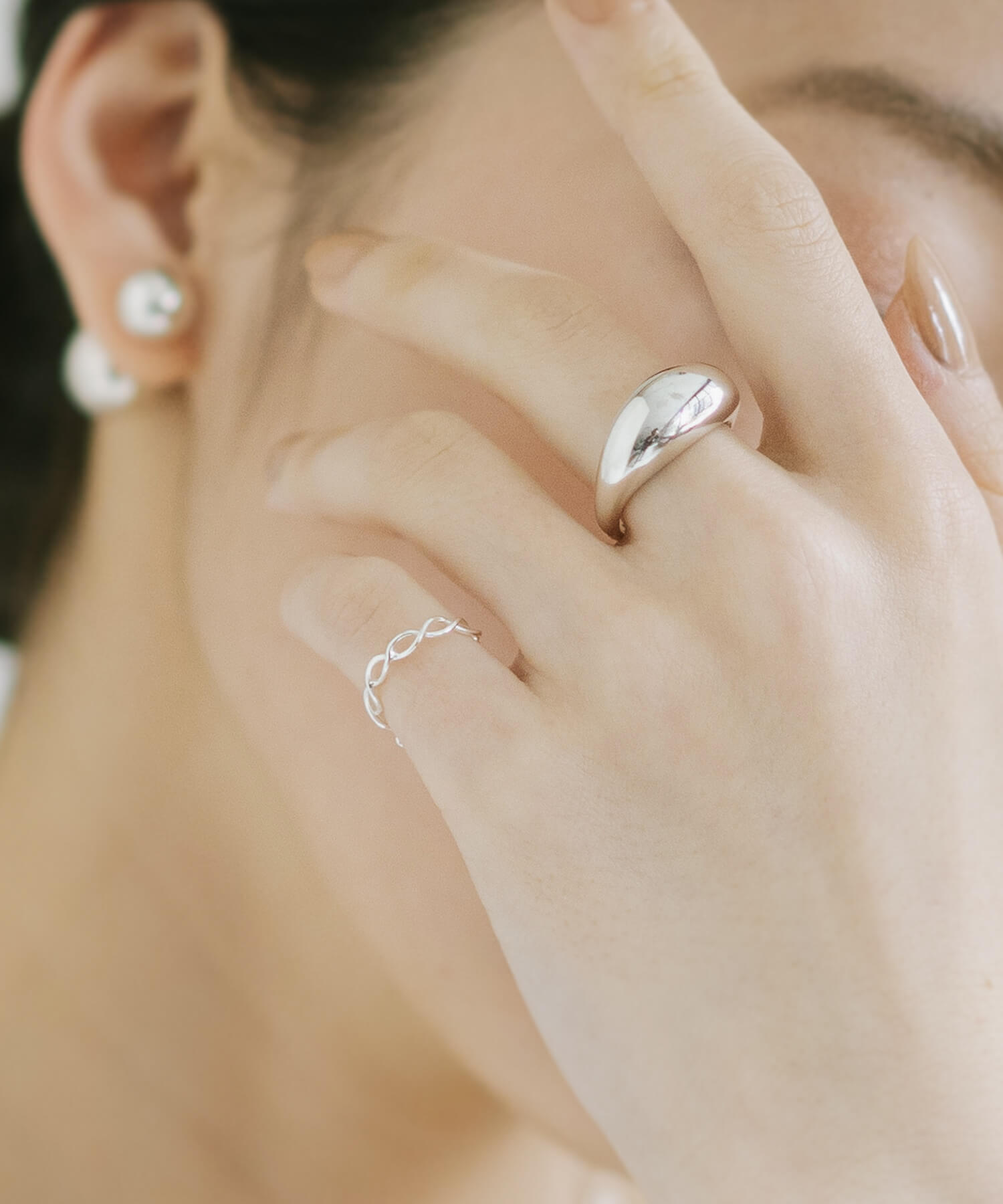 18K Gold Plated Sterling Silver Dome Ring | ORIFAR