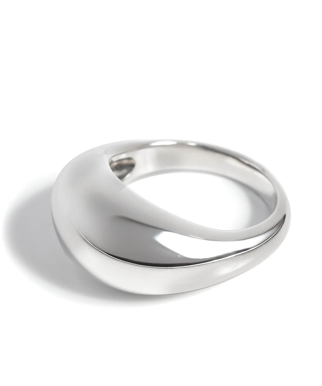 18K Gold Plated Sterling Silver Dome Ring | ORIFAR