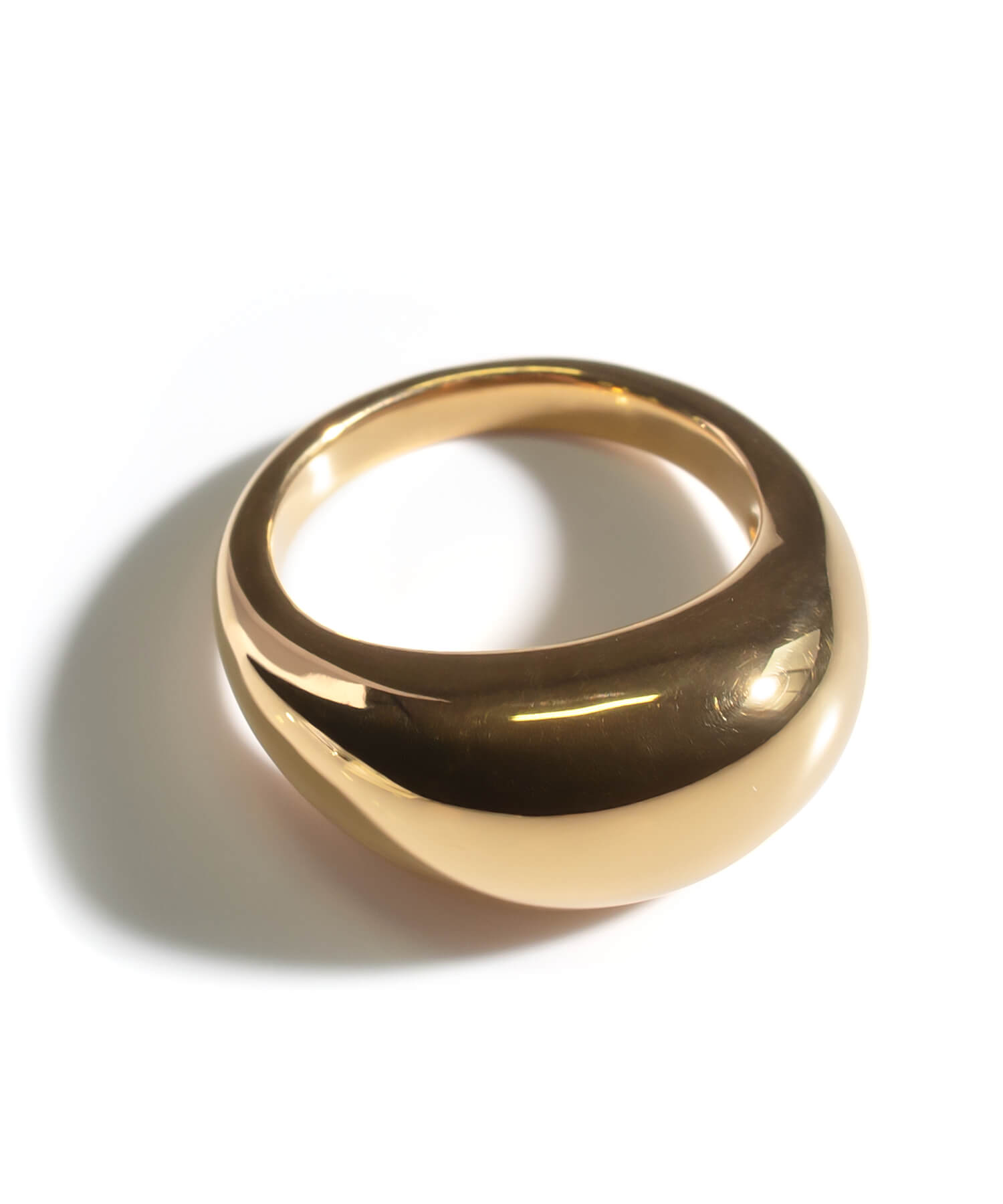 18K Gold Plated Sterling Silver Dome Ring | ORIFAR