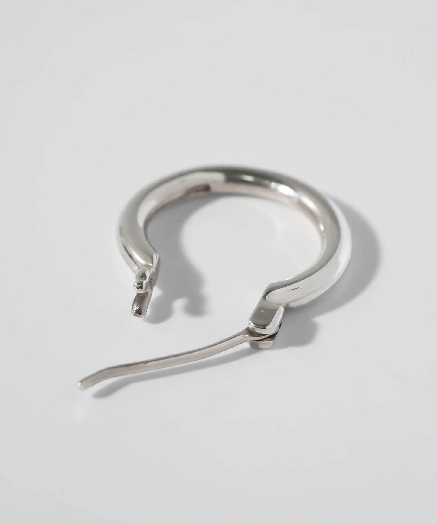 Silver925 Round Hoop Earrings | ORIFAR-HOOP PIERCE