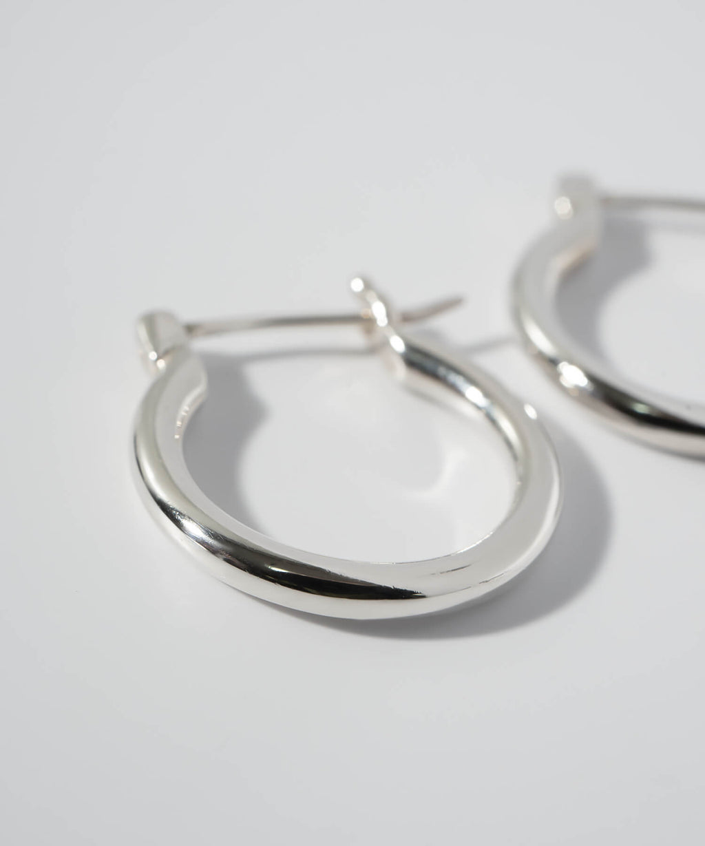 18K Gold Plated Sterling Silver Round Hoop Earrings | ORIFAR-HOOP