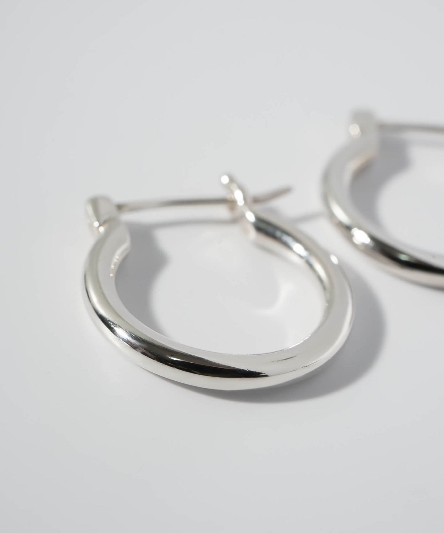 Silver925 Round Hoop Earrings | ORIFAR-HOOP PIERCE