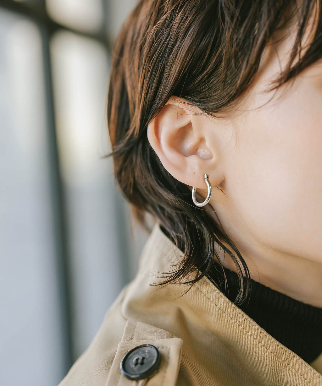 18K Gold Plated Sterling Silver Round Hoop Earrings | ORIFAR-HOOP