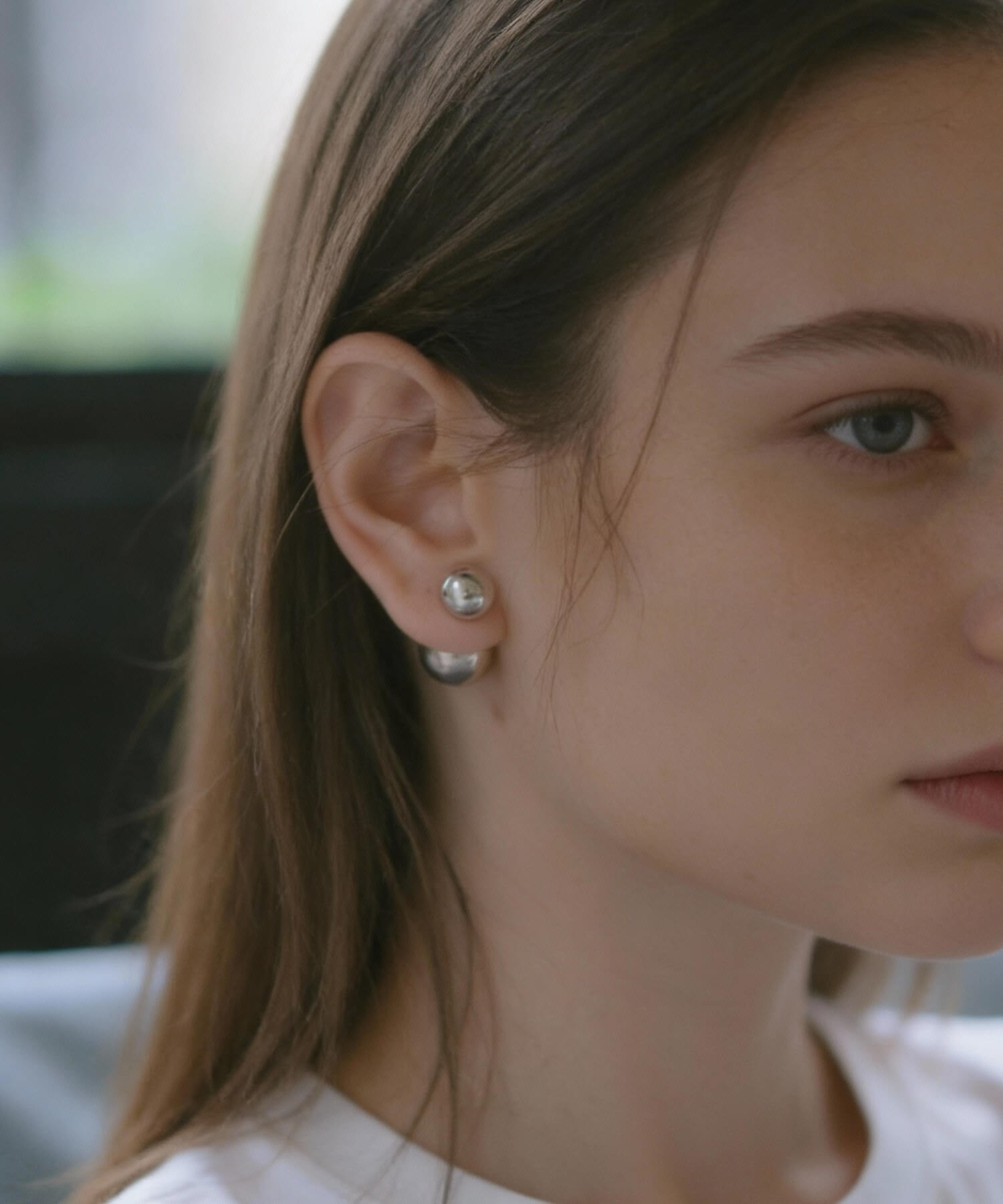 18K Gold Plated Sterling Silver Round Ball Stud Earrings | PALLO