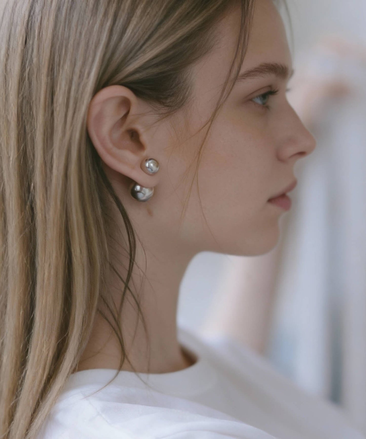 Silver925 Round Ball Stud Earrings | PALLO