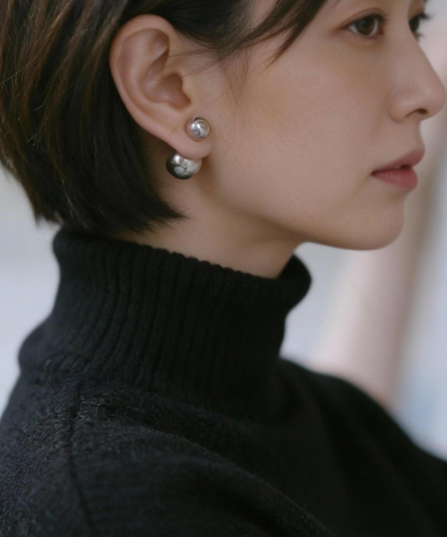 Silver925 Round Ball Stud Earrings | PALLO