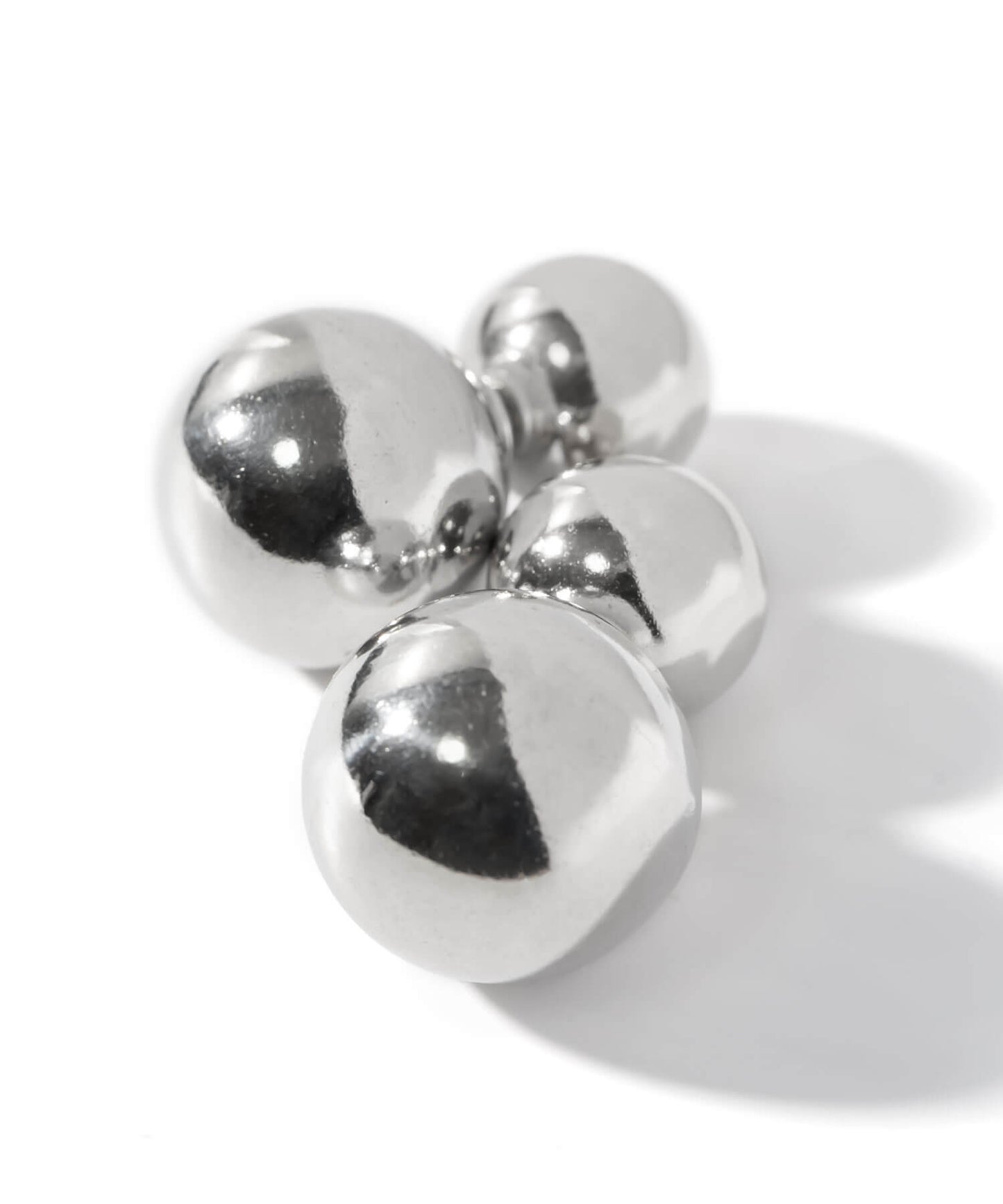 Silver925 Round Ball Stud Earrings | PALLO
