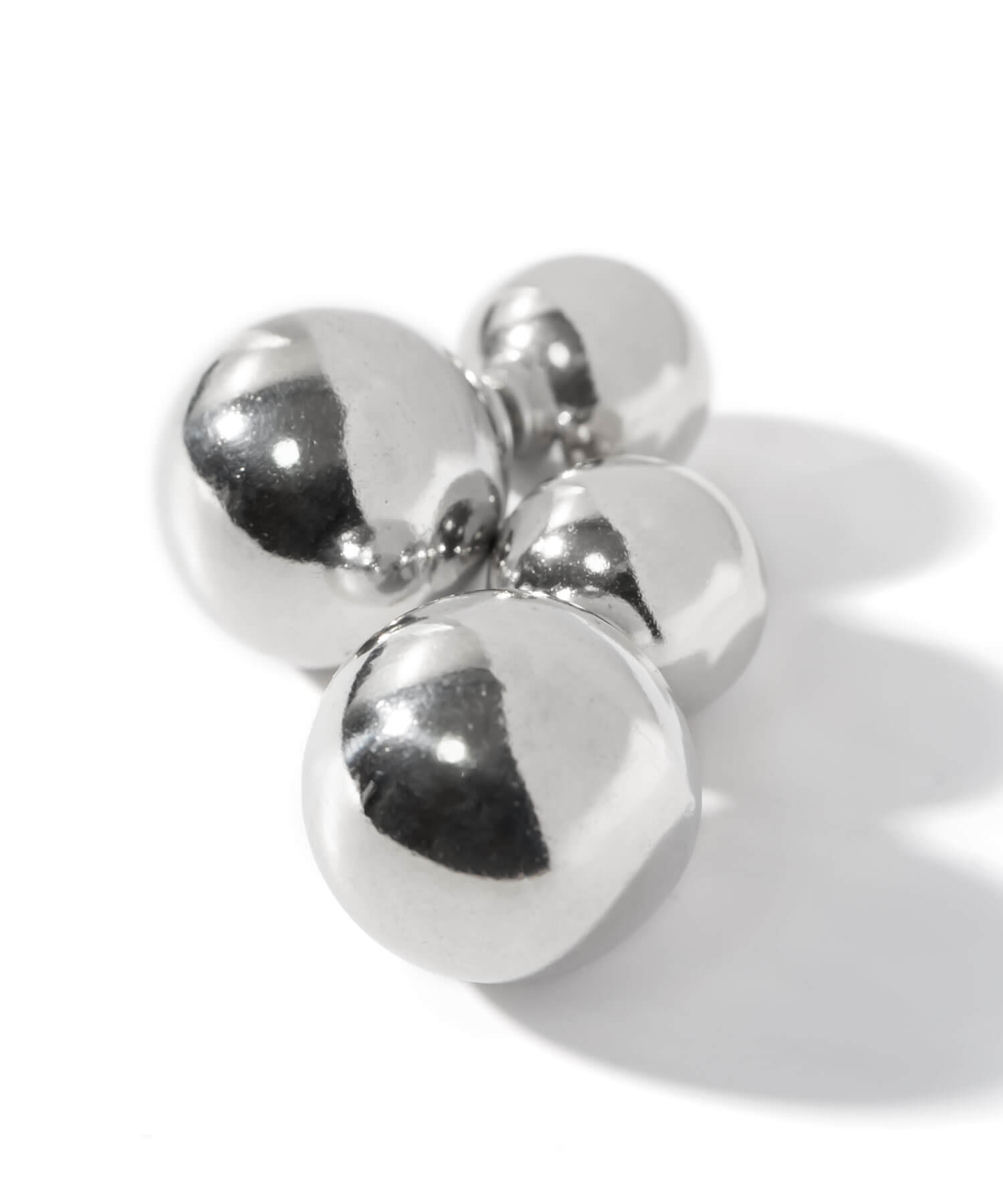 18K Gold Plated Sterling Silver Round Ball Stud Earrings | PALLO