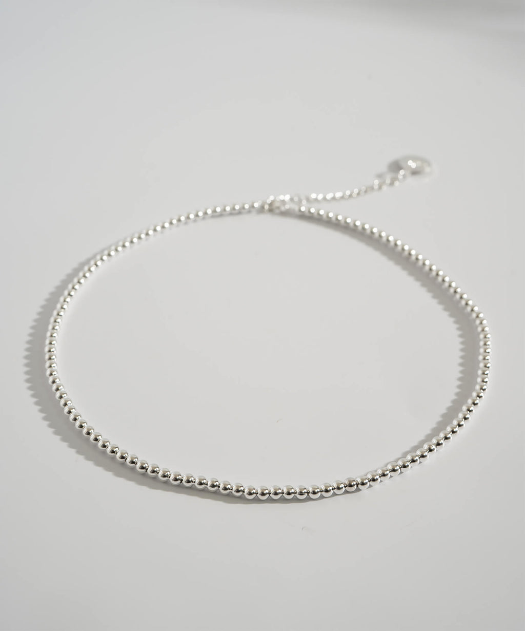 925 Sterling Silver Milli Grain Choker Necklace | PALMYLA-CHOKER