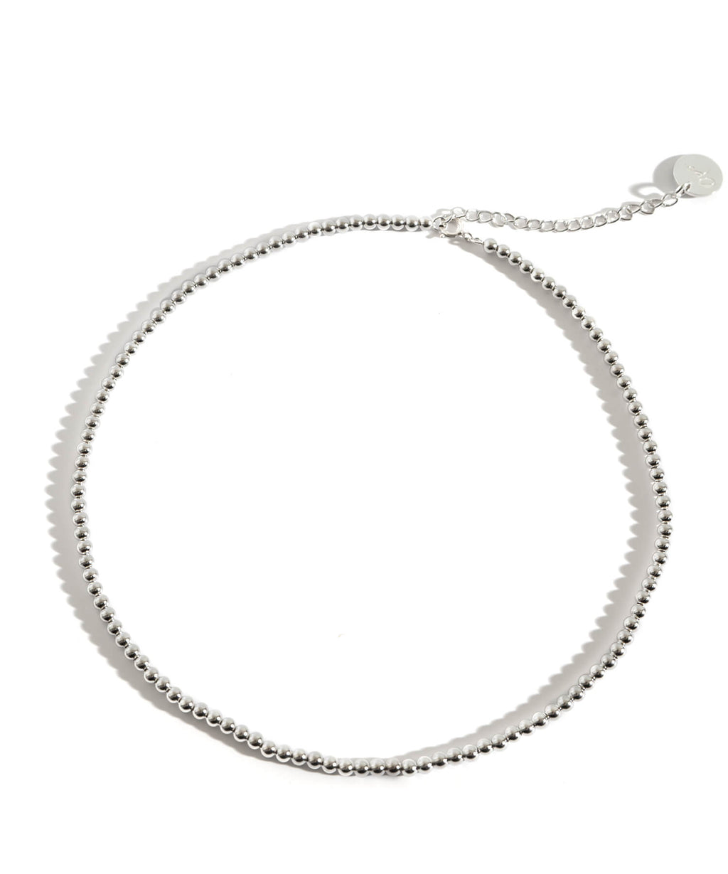 925 Sterling Silver Milli Grain Choker Necklace | PALMYLA-CHOKER