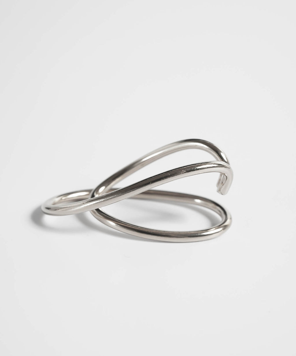 18K Gold Plated Sterling Silver Obal Oblong Earcuff | PALUNI