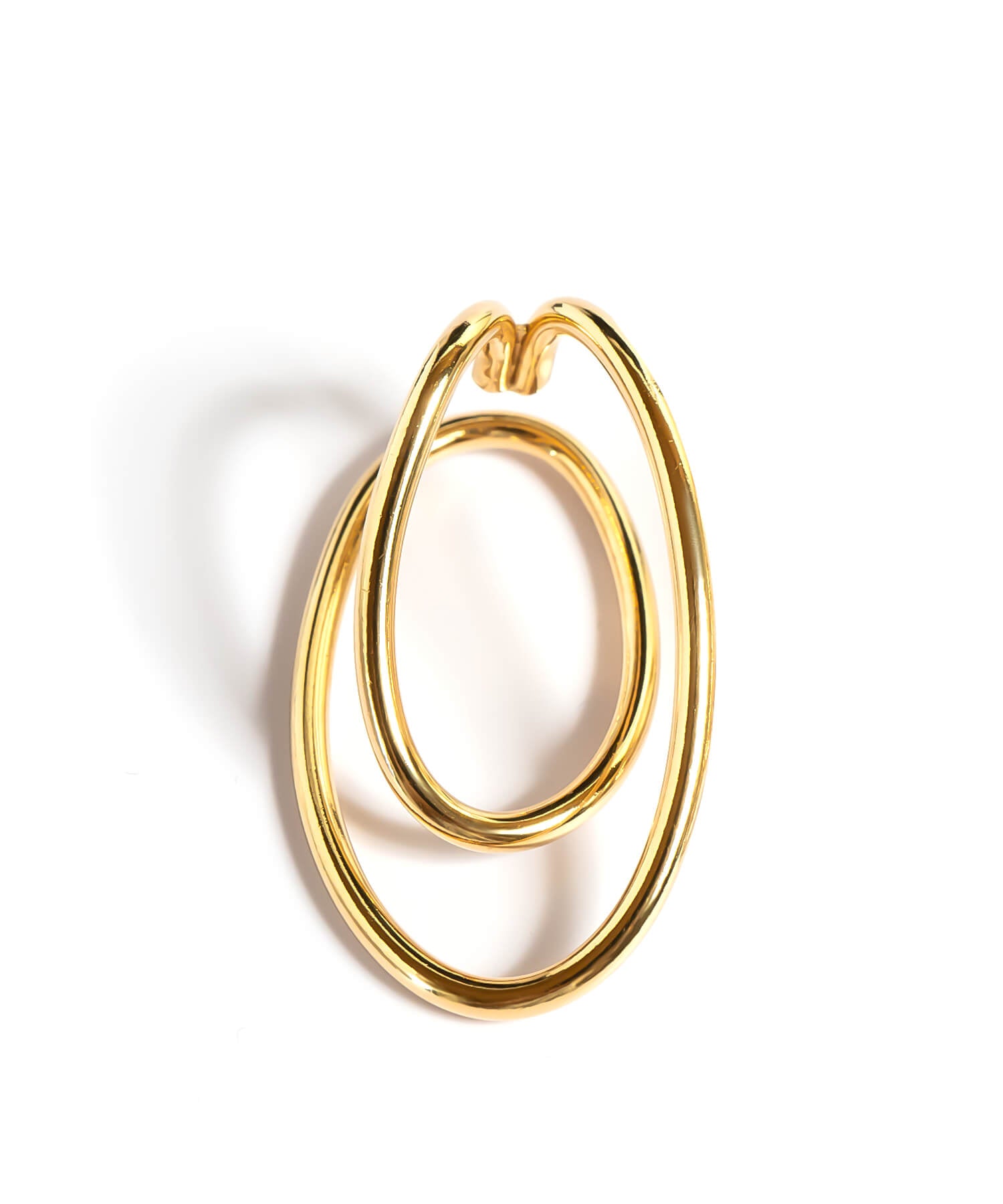 18K Gold Plated Sterling Silver Obal Oblong Earcuff | PALUNI