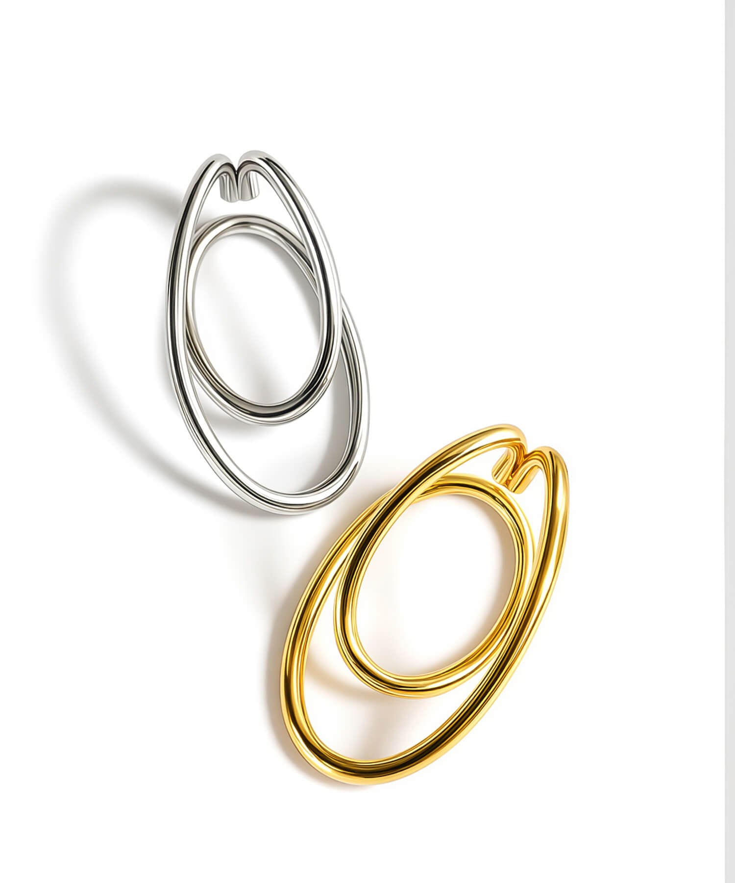18K Gold Plated Sterling Silver Obal Oblong Earcuff | PALUNI