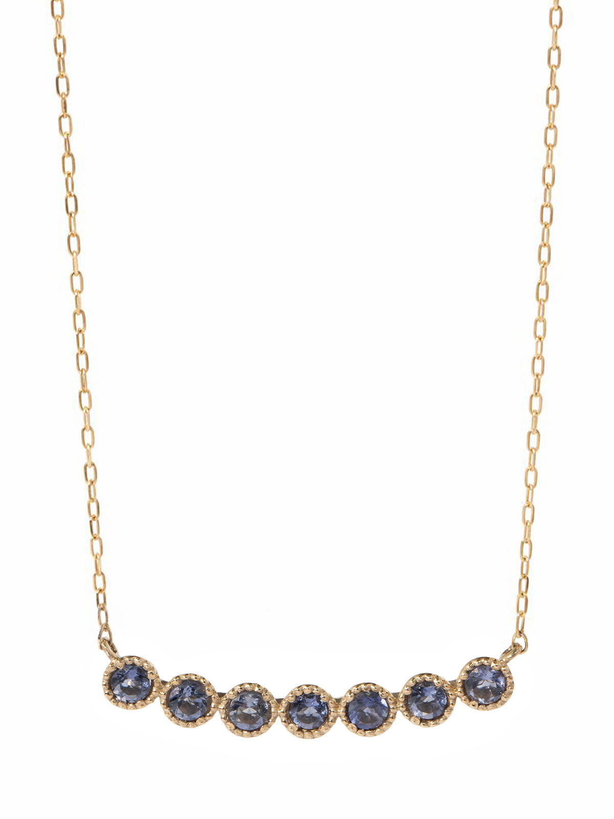 K10 Iolite Round Line Necklace | PALVE-SEPTET
