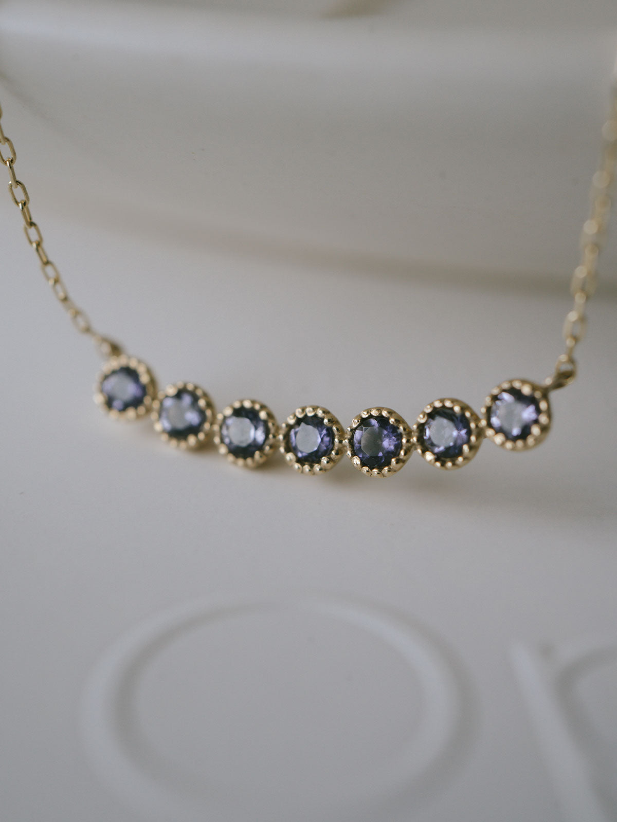 K10 Iolite Round Line Necklace | PALVE-SEPTET