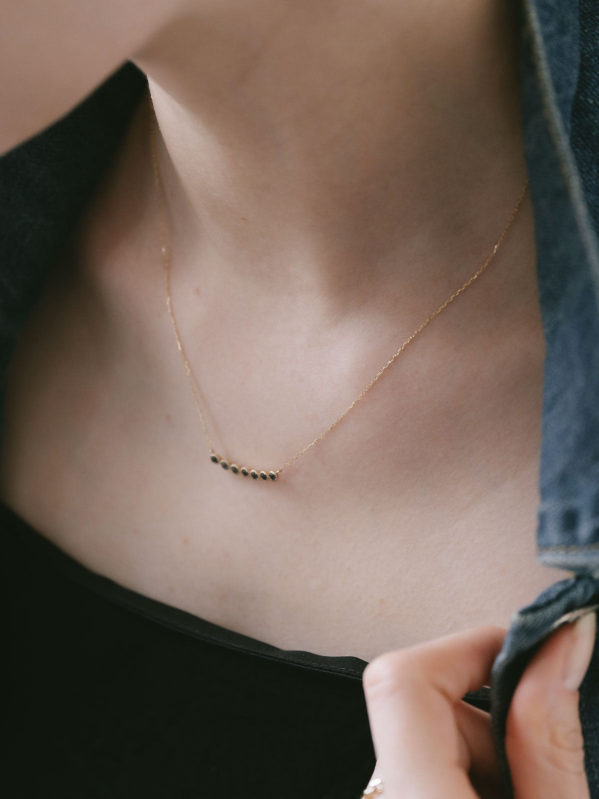 K10 Iolite Round Line Necklace | PALVE-SEPTET