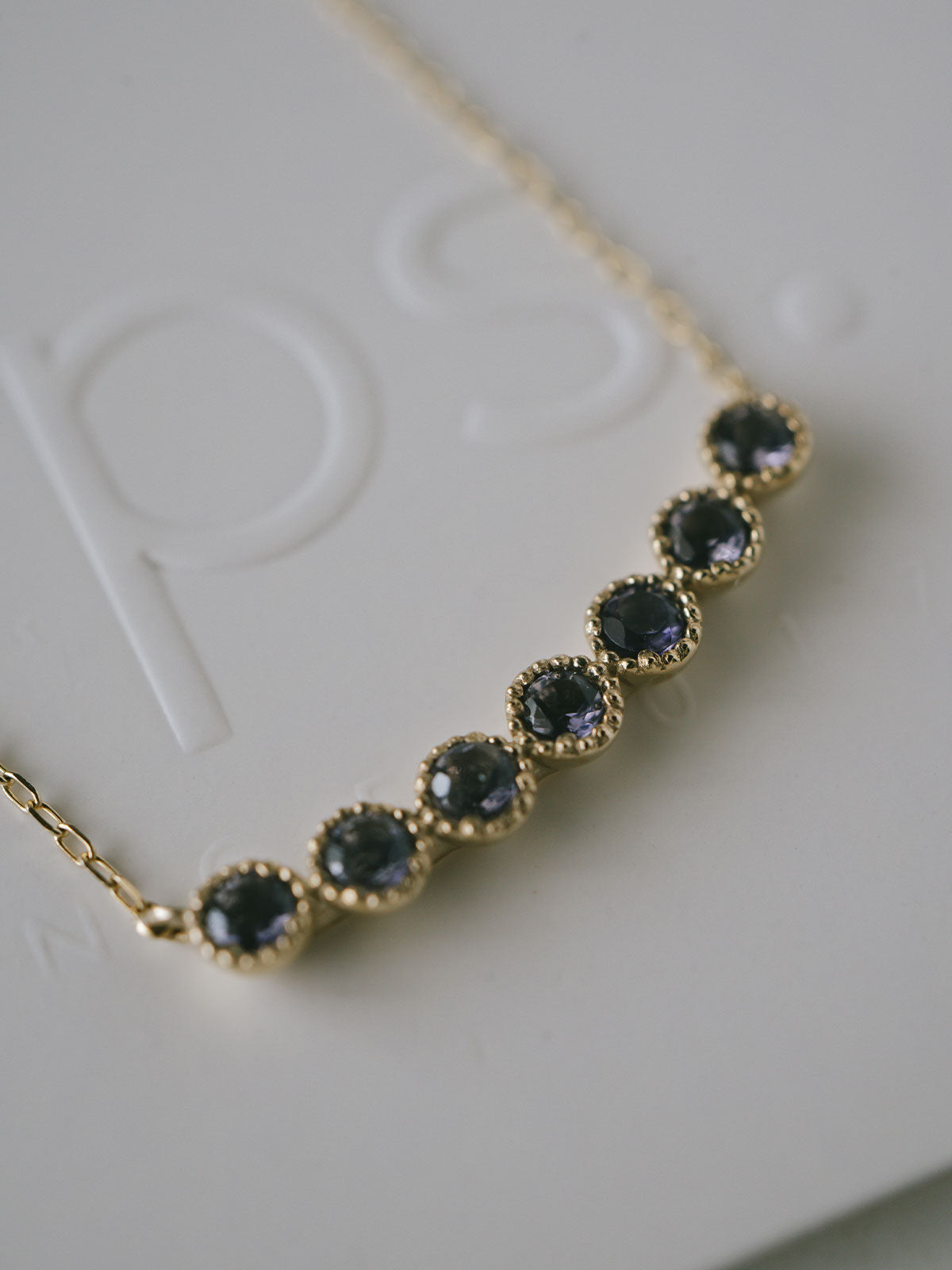 K10 Iolite Round Line Necklace | PALVE-SEPTET