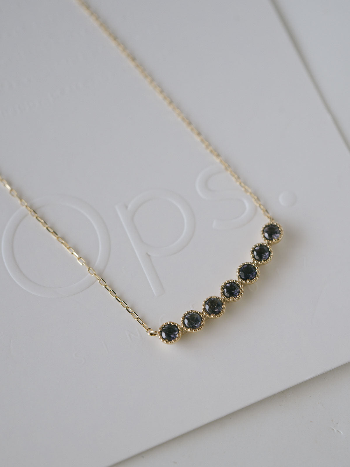 K10 Iolite Round Line Necklace | PALVE-SEPTET