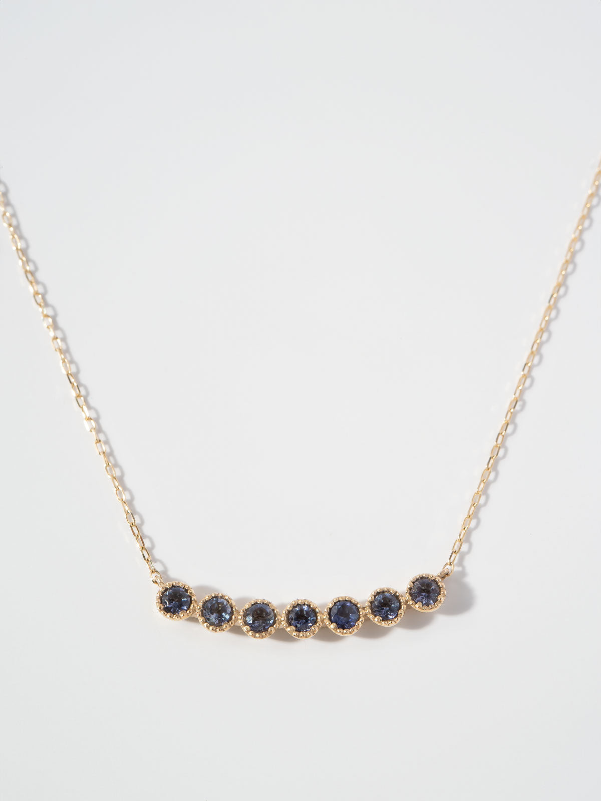 K10 Iolite Round Line Necklace | PALVE-SEPTET