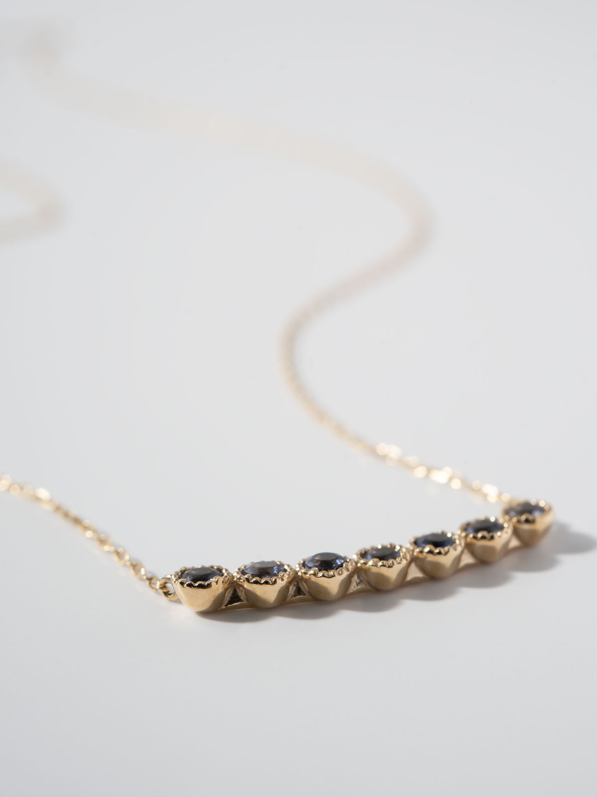 K10 Iolite Round Line Necklace | PALVE-SEPTET