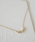 10K Gold Classic Five Stone Diamond Necklace | PALVE-THORN