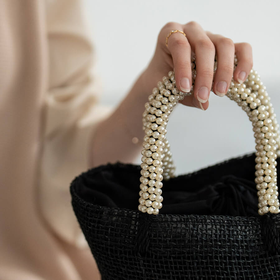 Pearl Handle Abaca Bag | PAVINE