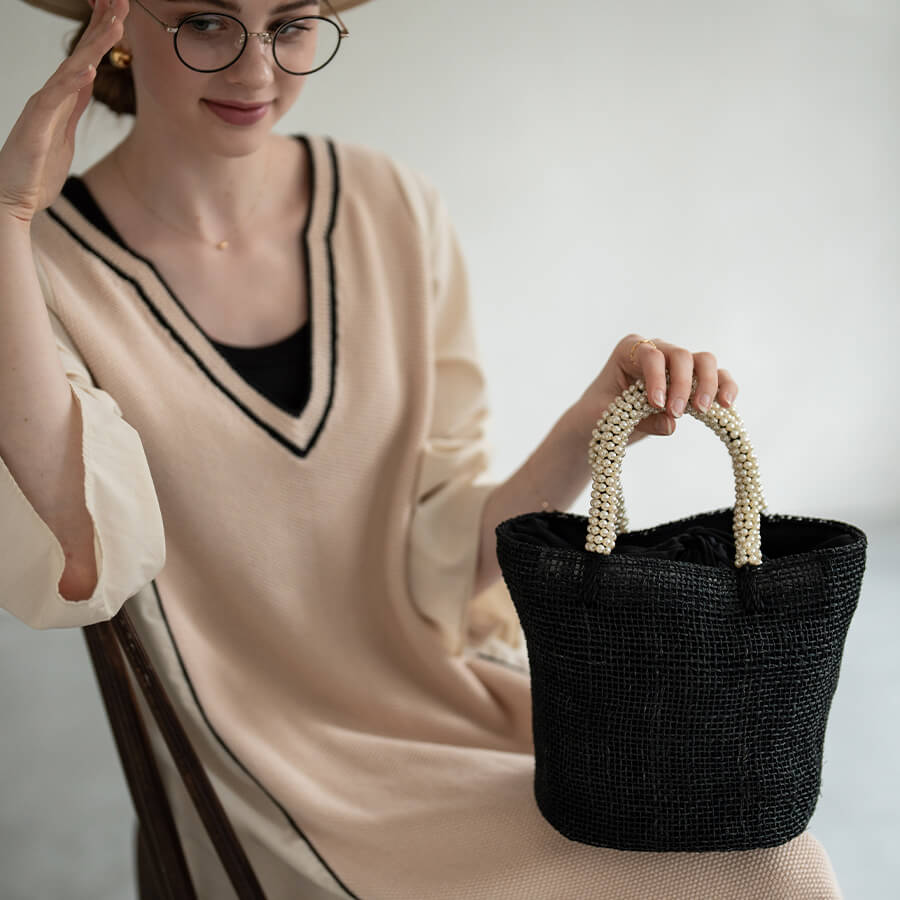 Pearl Handle Abaca Bag | PAVINE