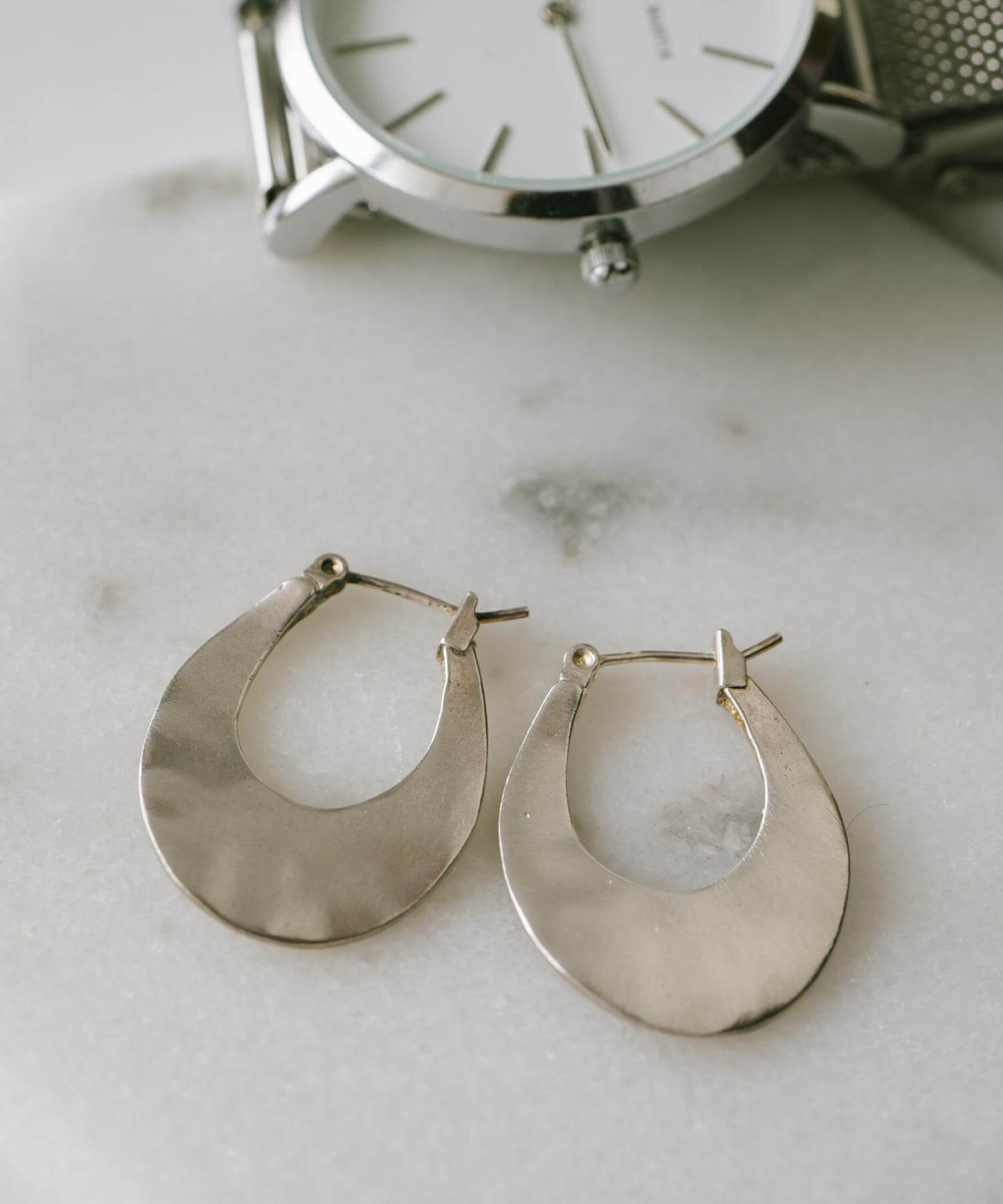 18K Gold Plated Sterling Silver Horse Shoe Hoop Earrings | PEDOL