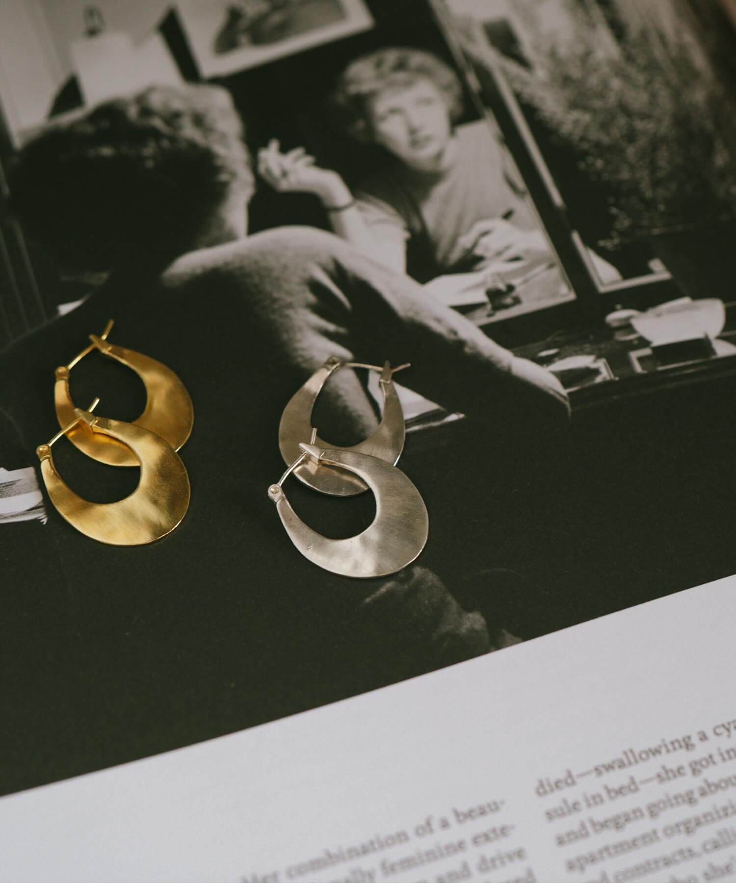 18K Gold Plated Sterling Silver Horse Shoe Hoop Earrings | PEDOL