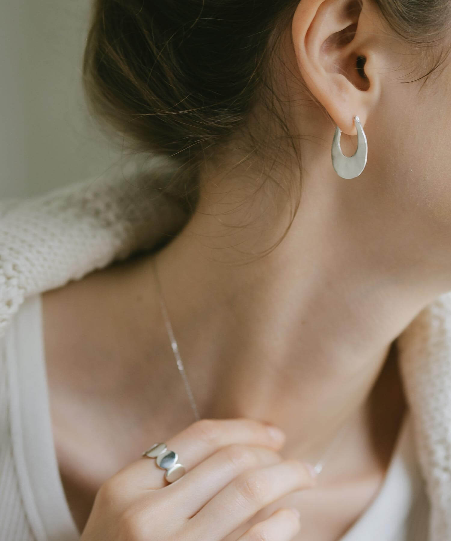 18K Gold Plated Sterling Silver Horse Shoe Hoop Earrings | PEDOL