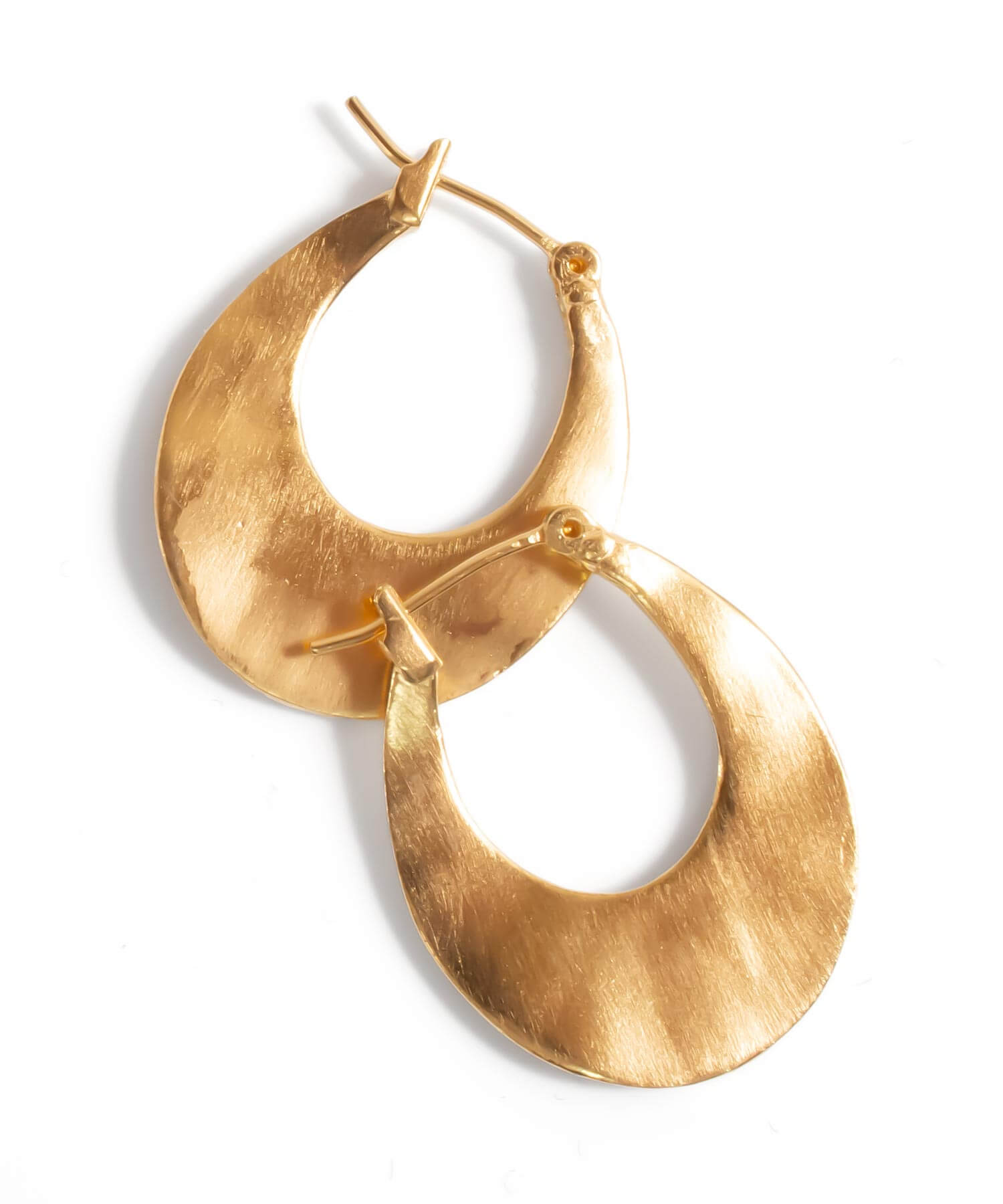 18K Gold Plated Sterling Silver Horse Shoe Hoop Earrings | PEDOL