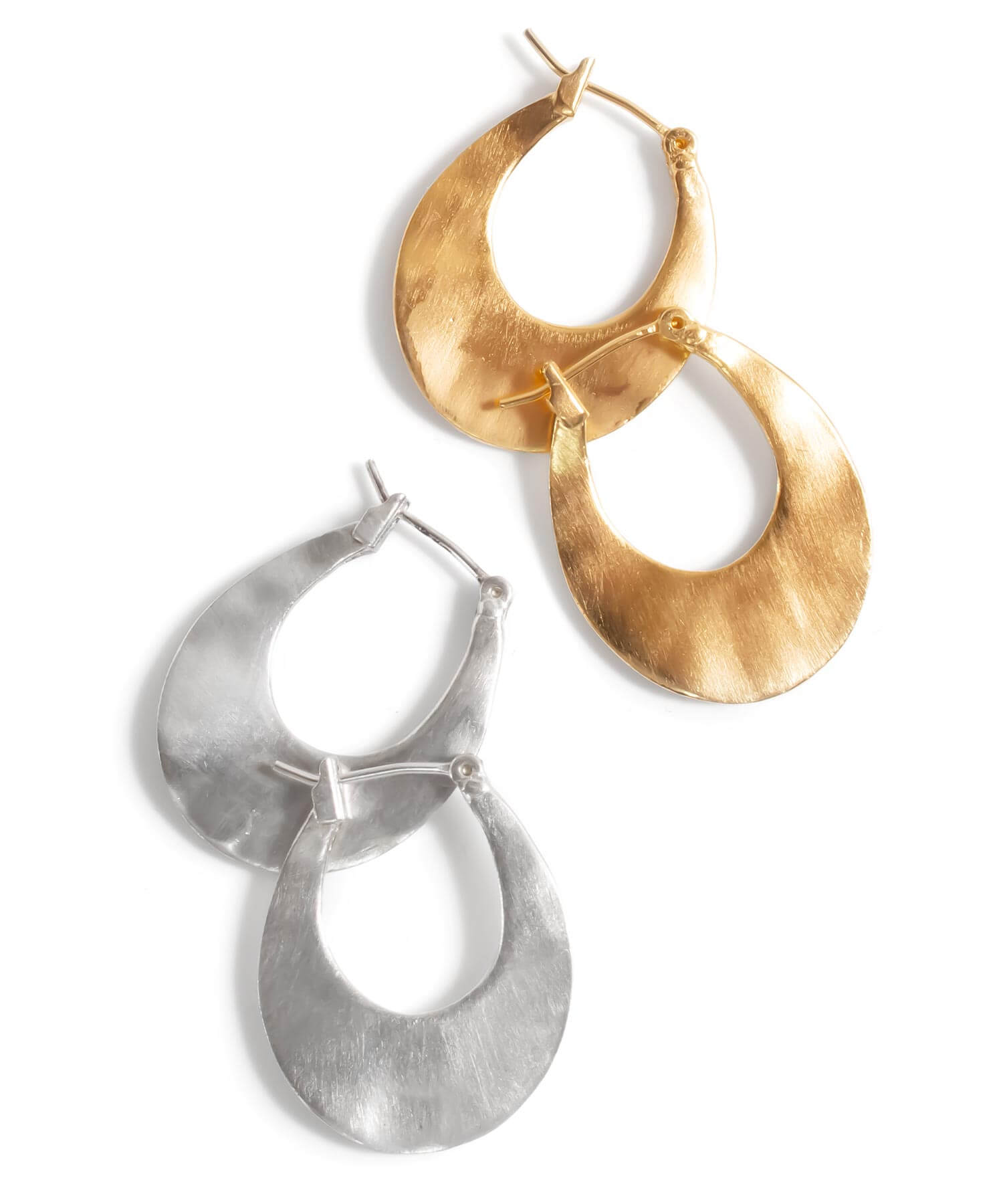 18K Gold Plated Sterling Silver Horse Shoe Hoop Earrings | PEDOL