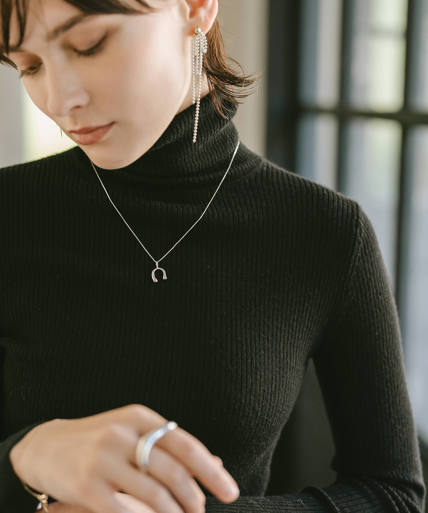 18K Gold Plated Sterling Silver Horseshoe Necklace | PEDOL