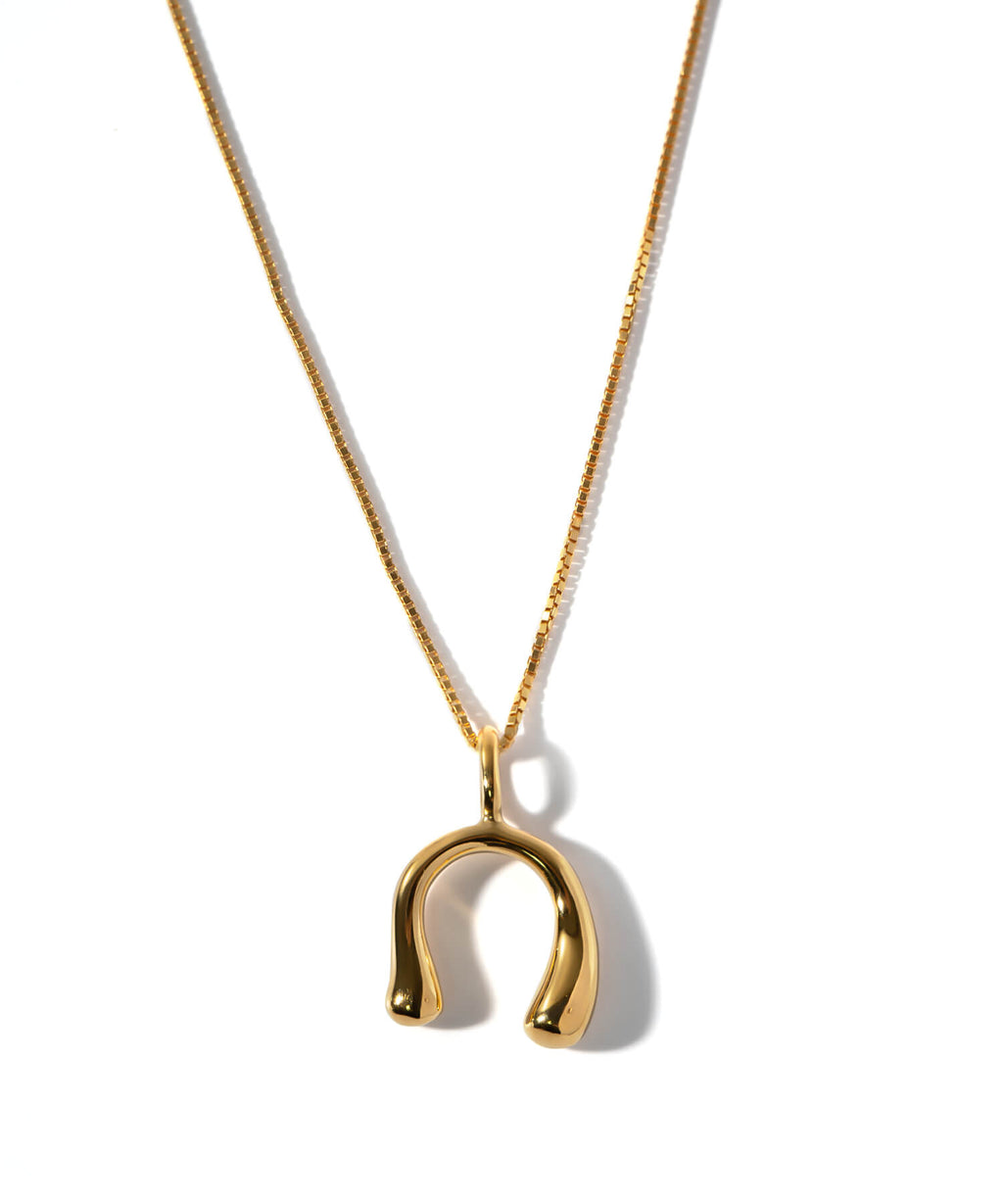 18K Gold Plated Sterling Silver Horseshoe Necklace | PEDOL
