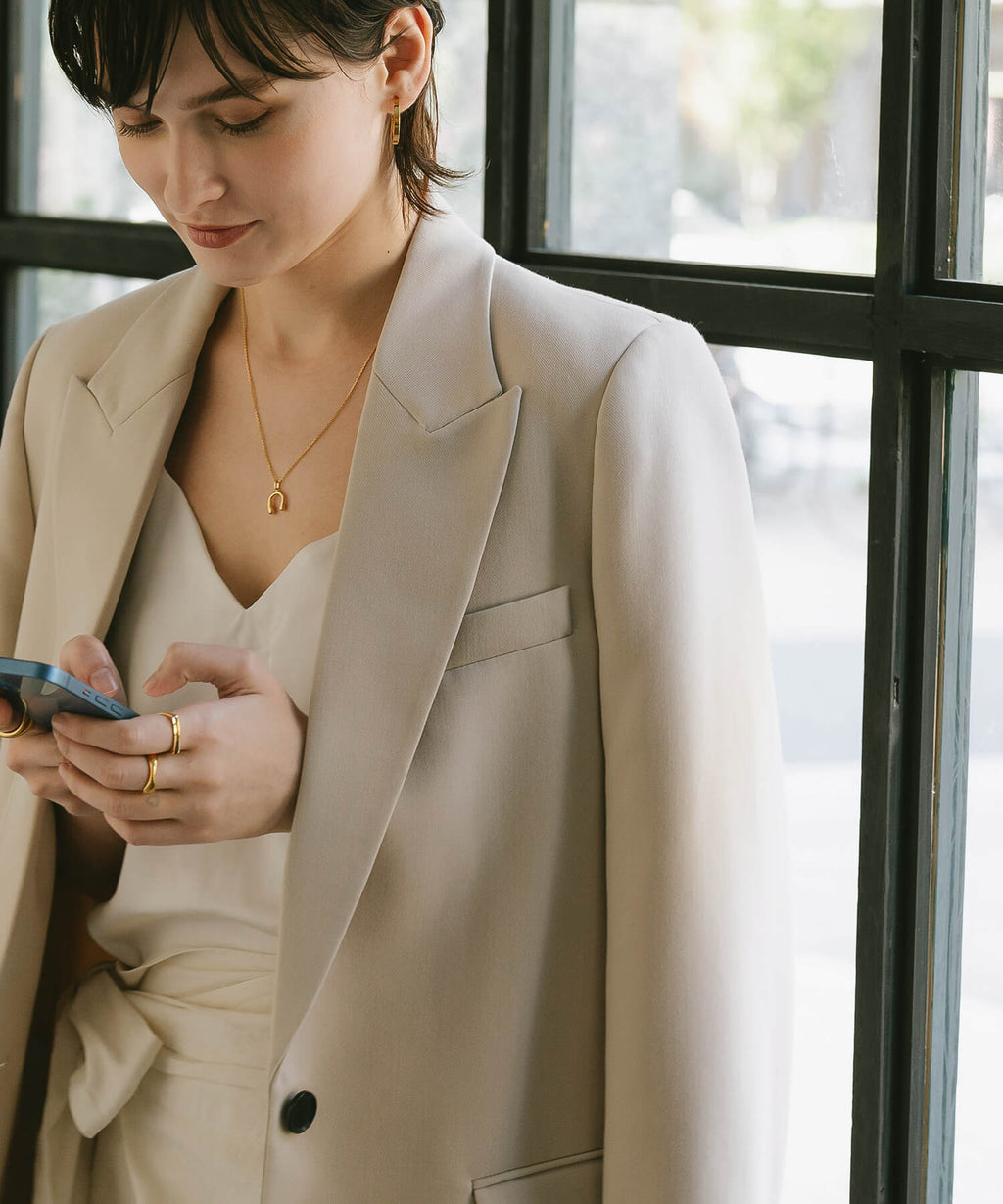 18K Gold Plated Sterling Silver Horseshoe Necklace | PEDOL