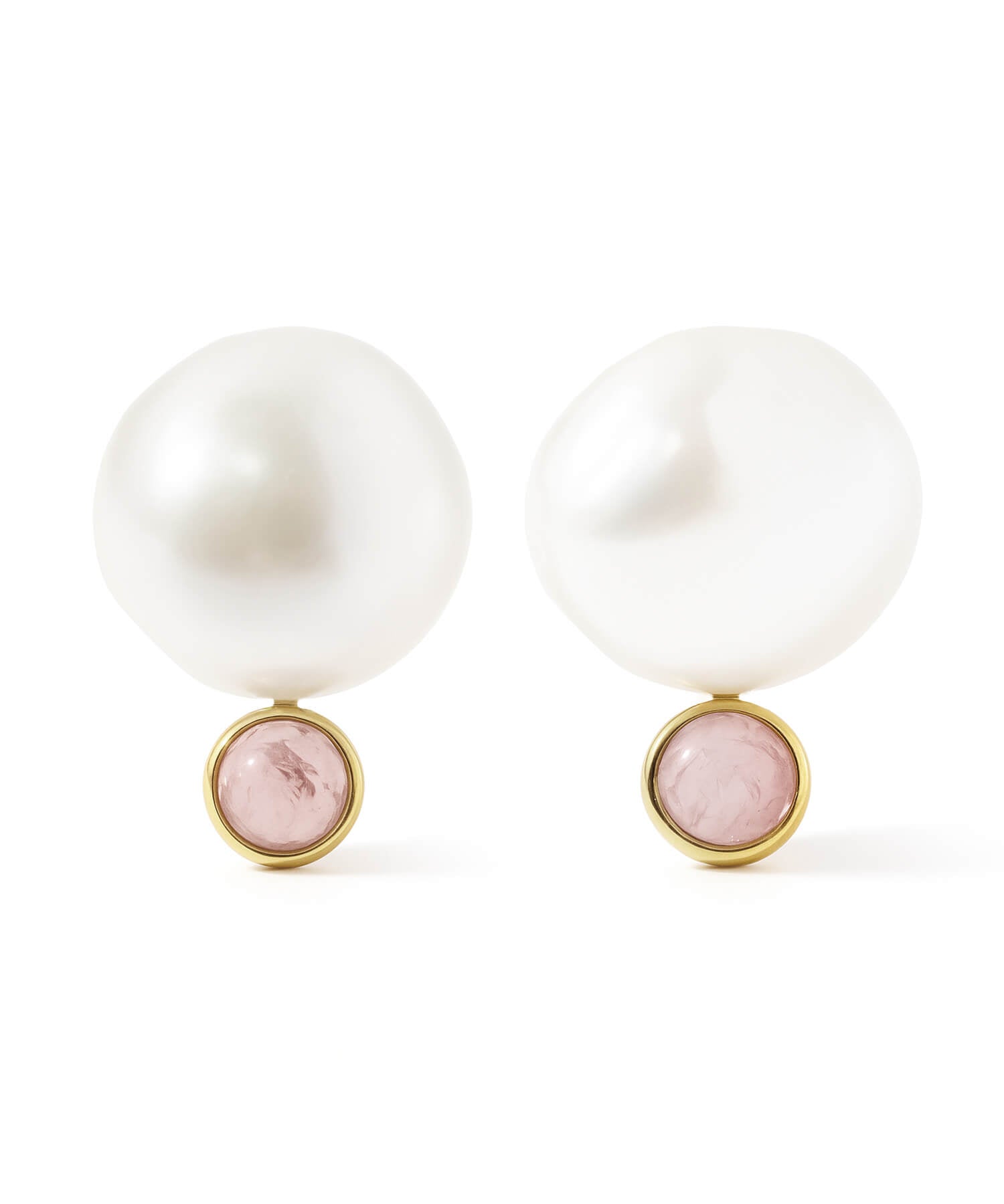 10K Gold Pearl and Gemstone Drop Earrings | PERLE-STILLA
