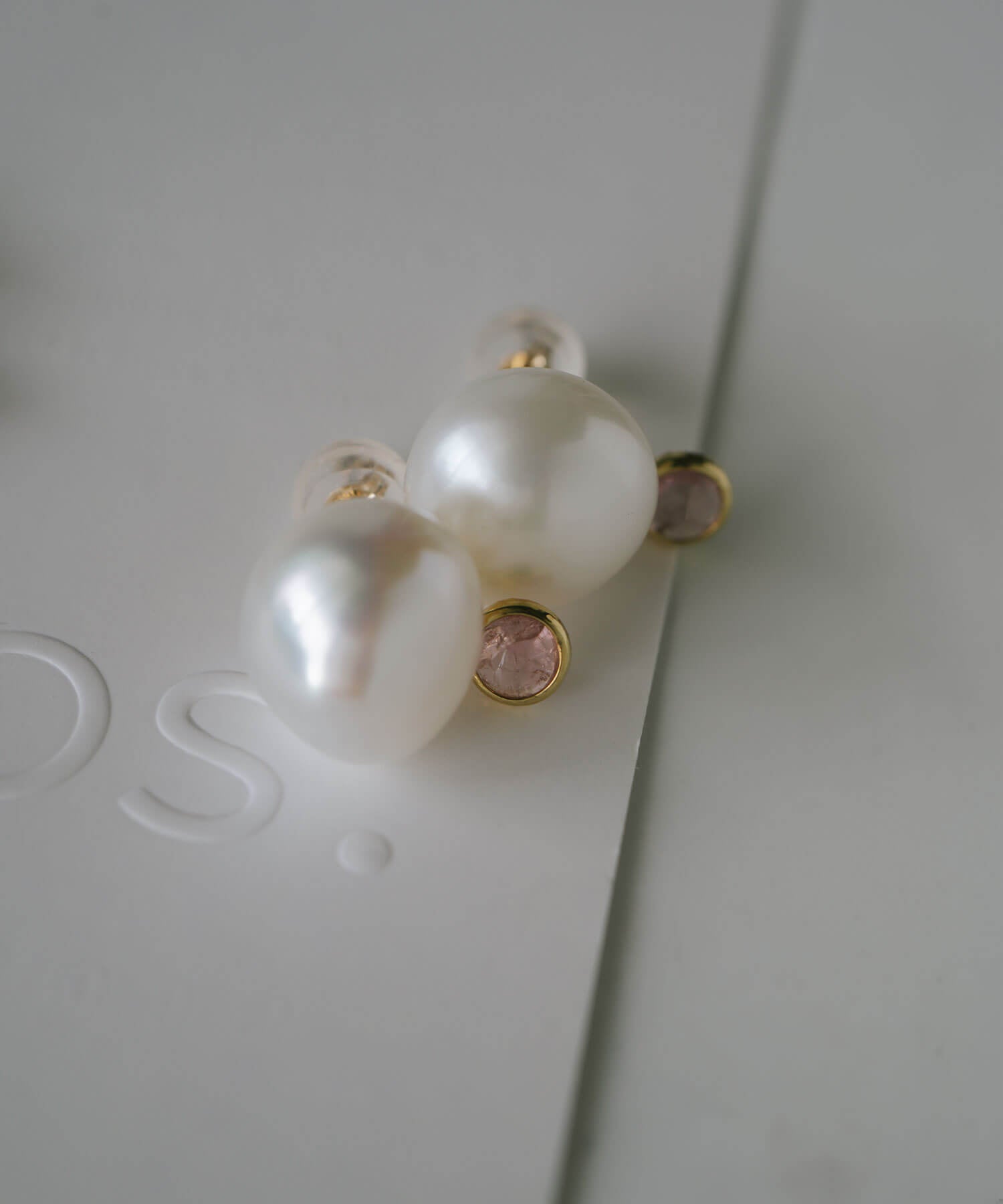 10K Gold Pearl and Gemstone Drop Earrings | PERLE-STILLA