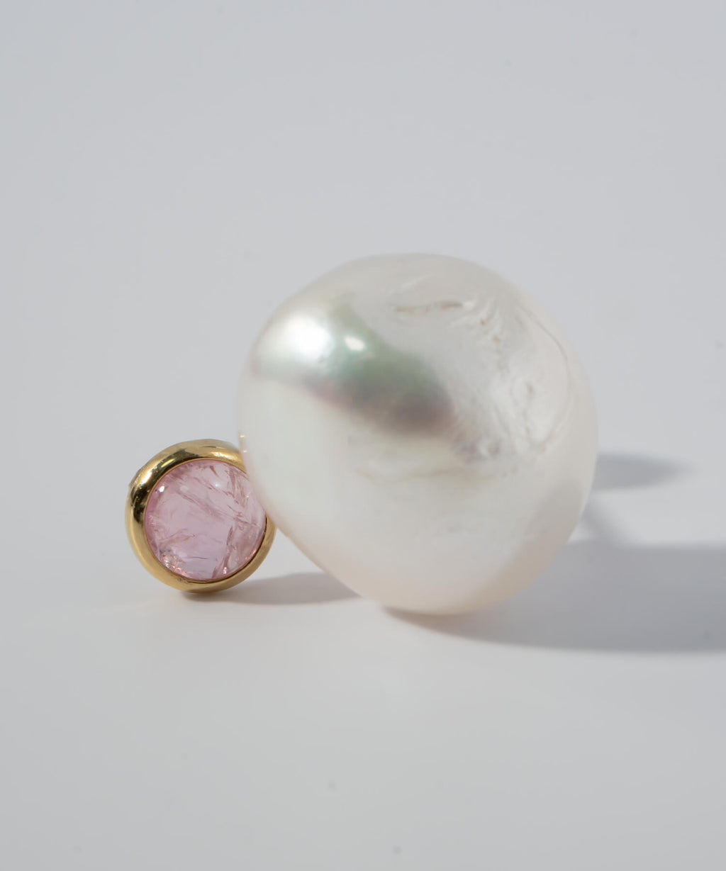 10K Gold Pearl and Gemstone Drop Earrings | PERLE-STILLA