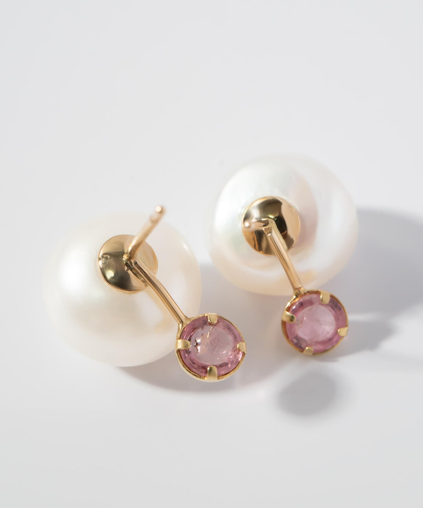 K10 Pearl and Gemstone Drop Earrings | PERLE-STILLA-PE