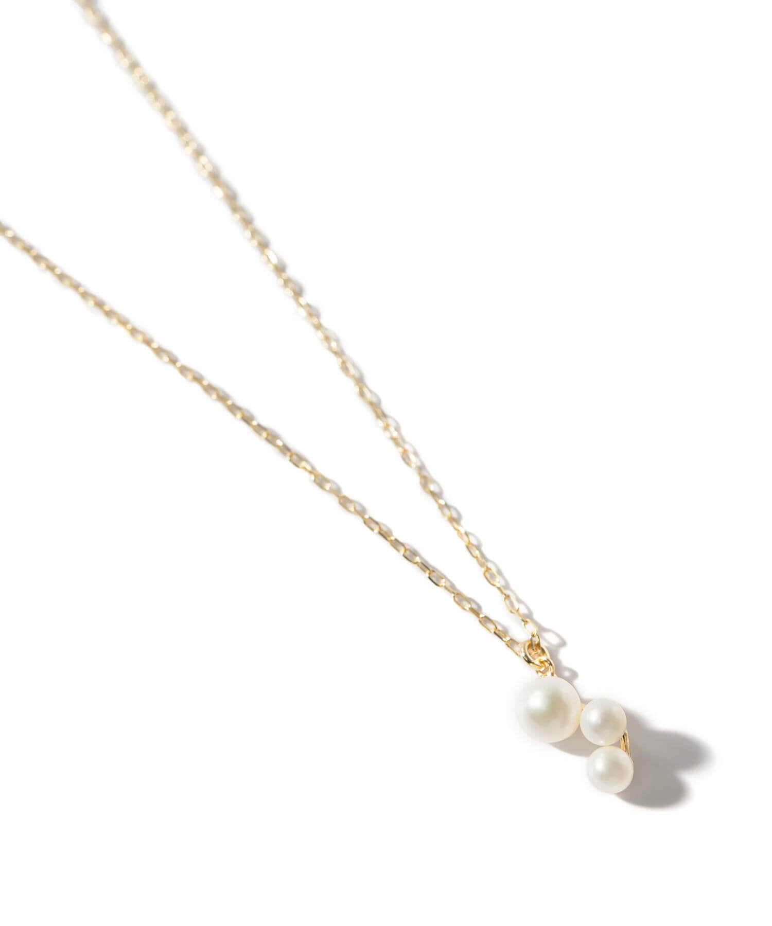 10K Gold Triple Drop Pearls Necklace | PERLE-ECUME
