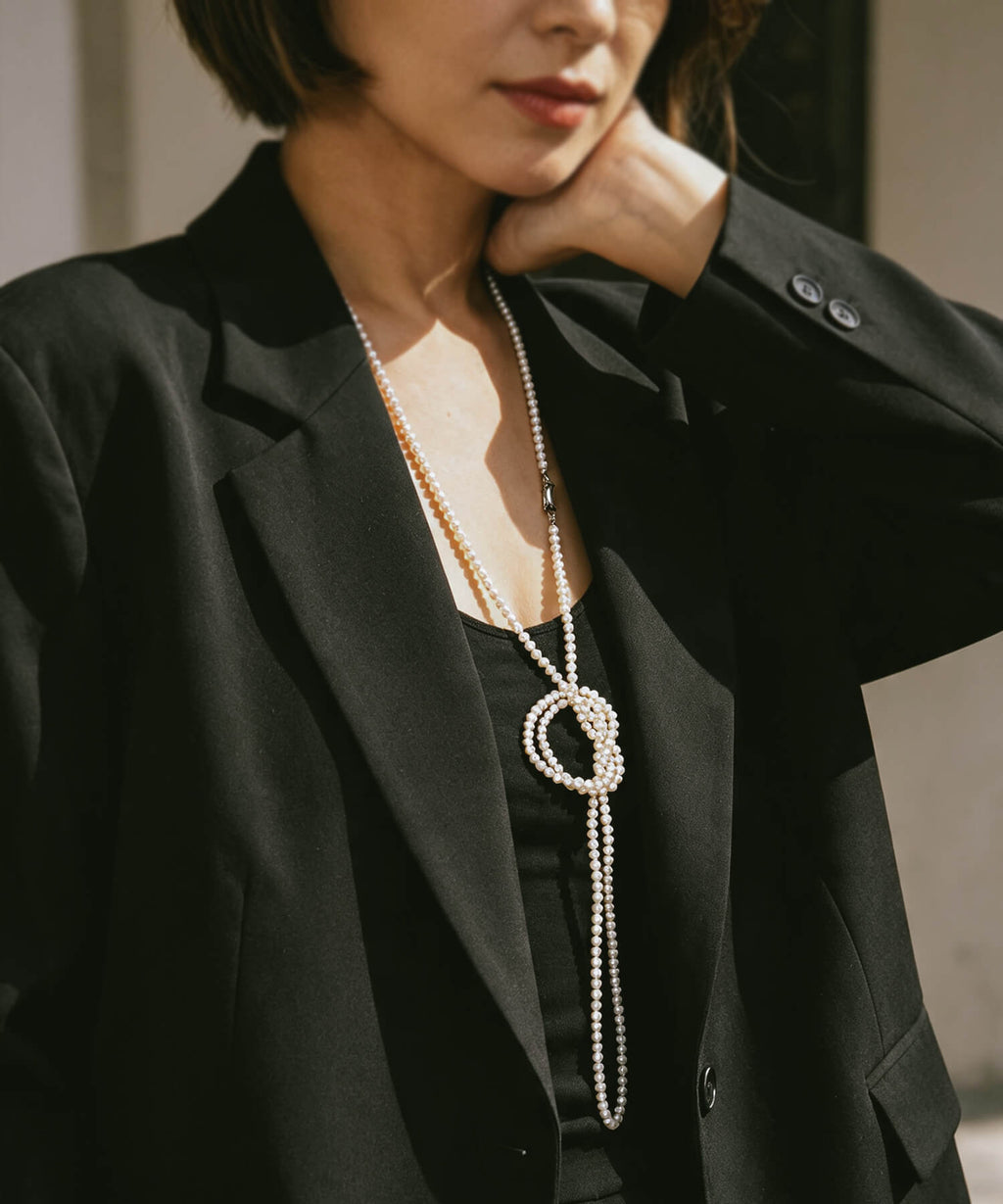 Freshwater Pearl Long Necklace | PERLE-LODIA