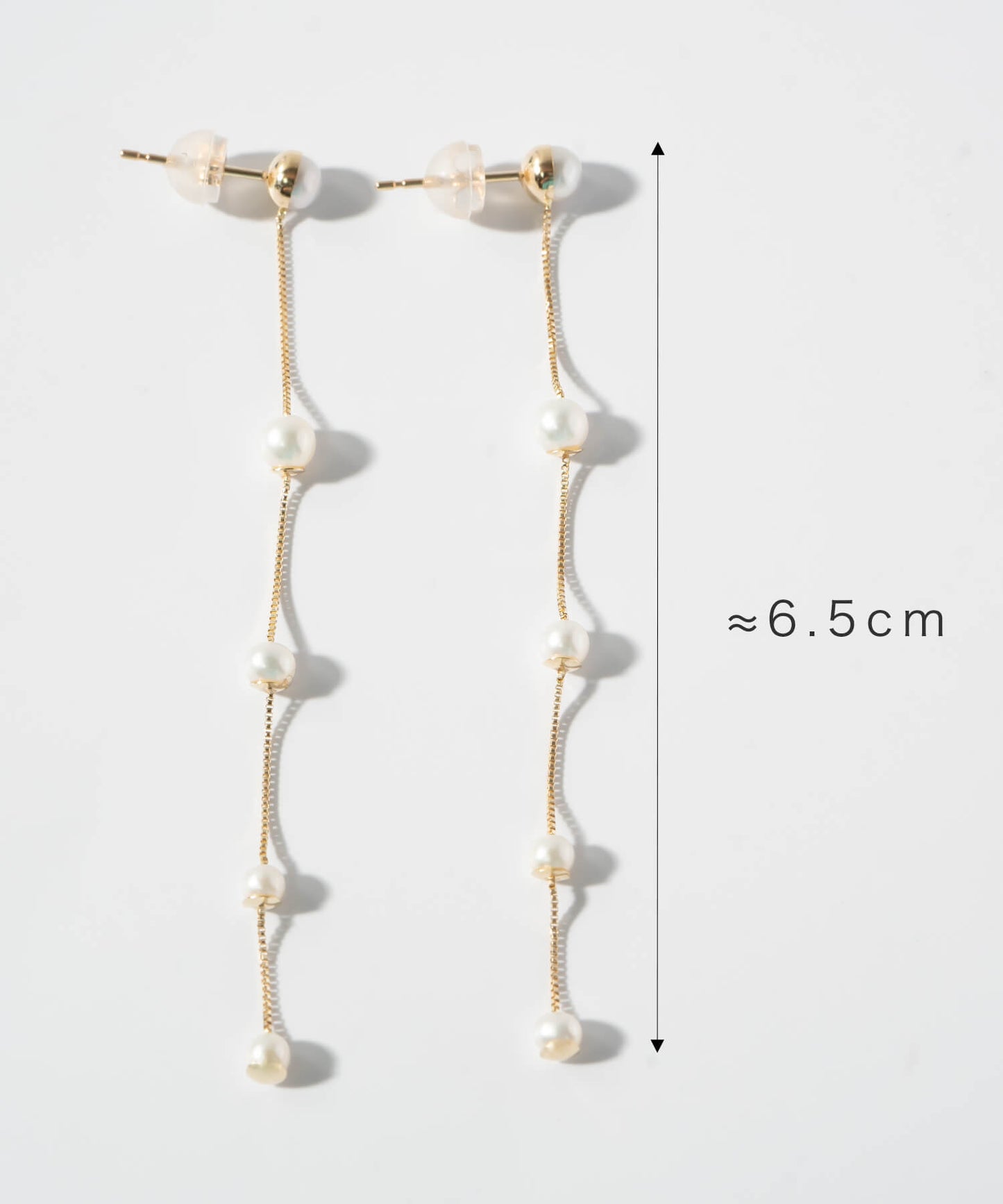 K10 Pearl Dangle Threader Earrings | PERLE-QUINT