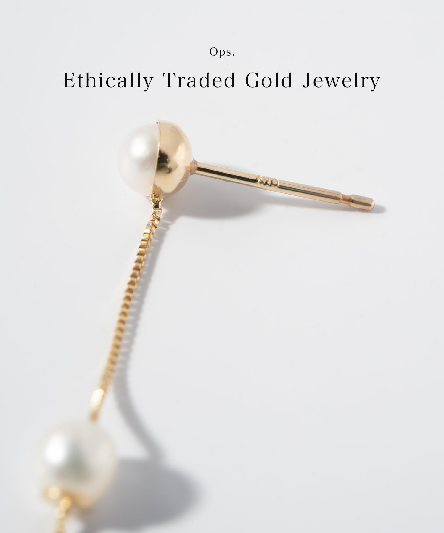 10K Gold Pearl Dangle Threader Earrings | PERLE-QUINT