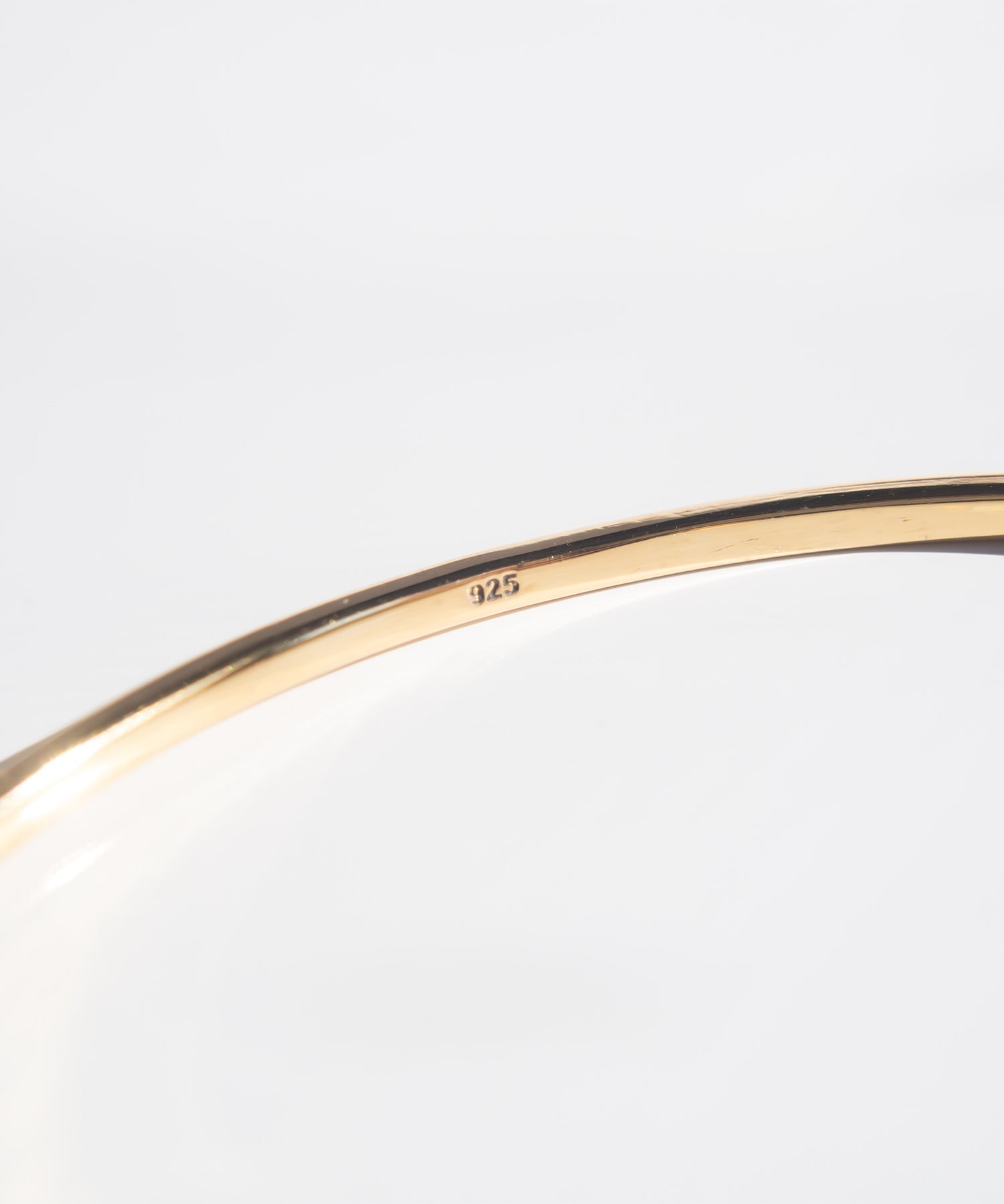18K Gold Plated Sterling Silver Elegant Slim Plane Bangle | PIANTA