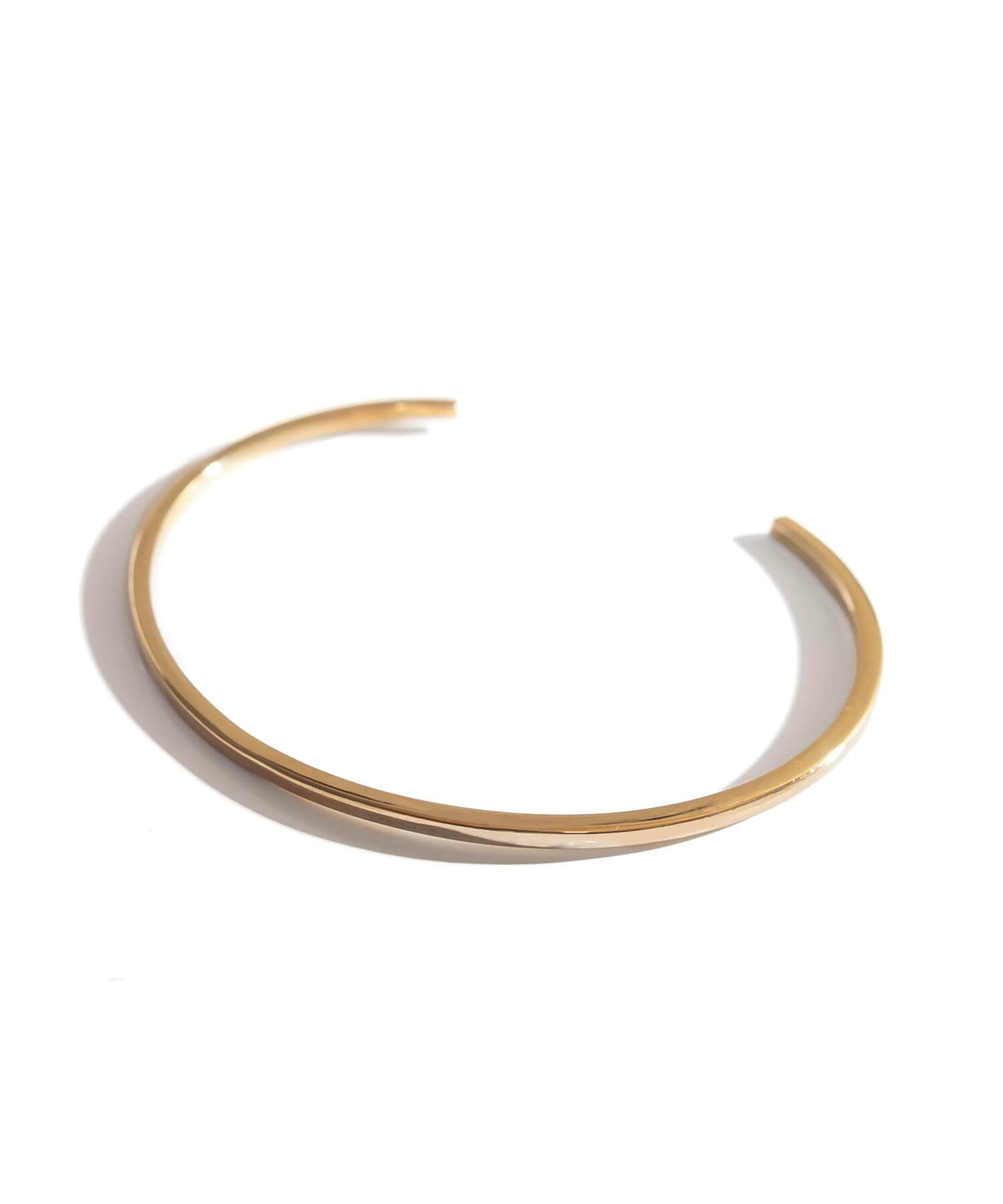 18K Gold Plated Sterling Silver Elegant Slim Plane Bangle | PIANTA