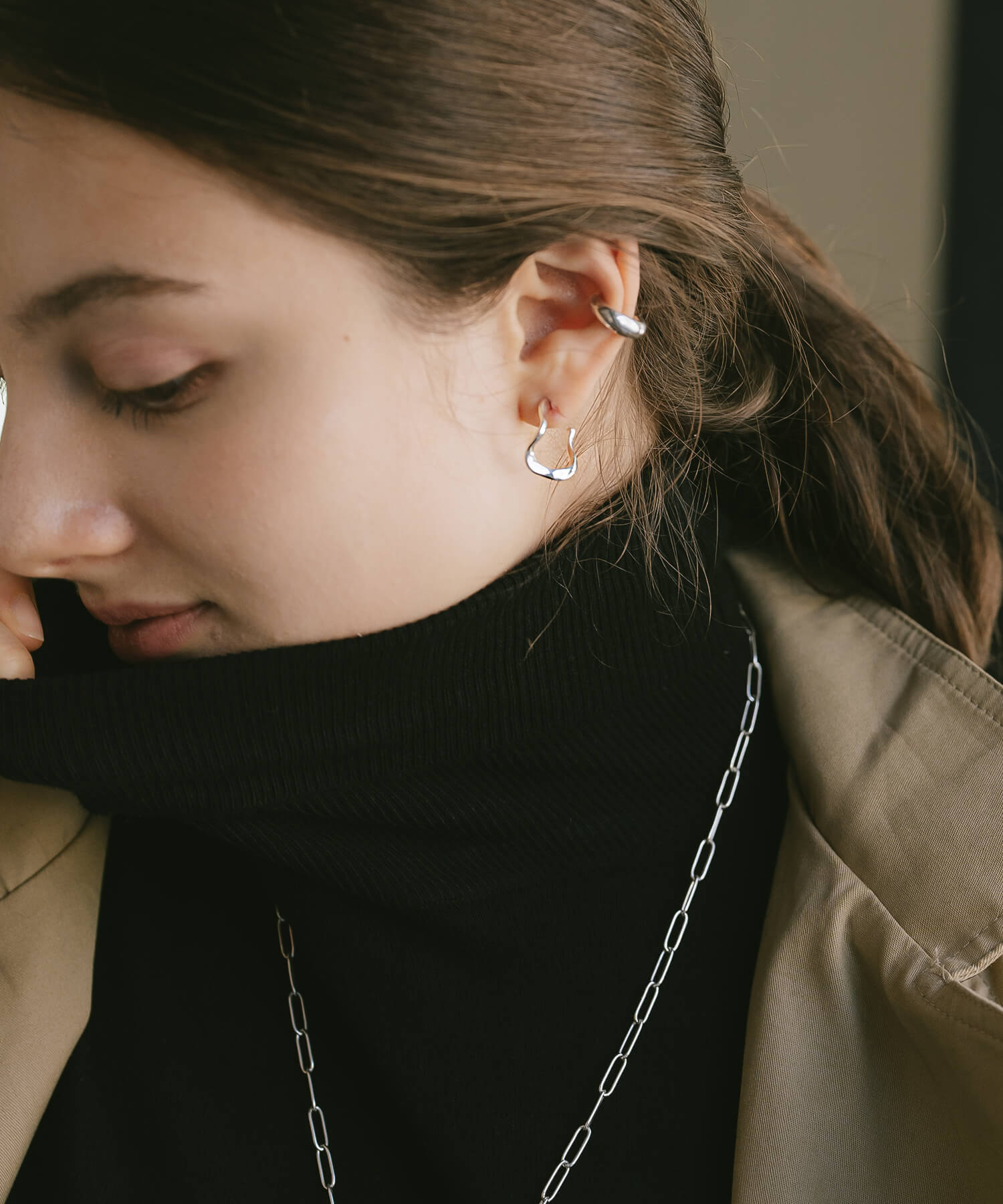 925 Sterling Silver Ripple Drop Earrings | PIELE