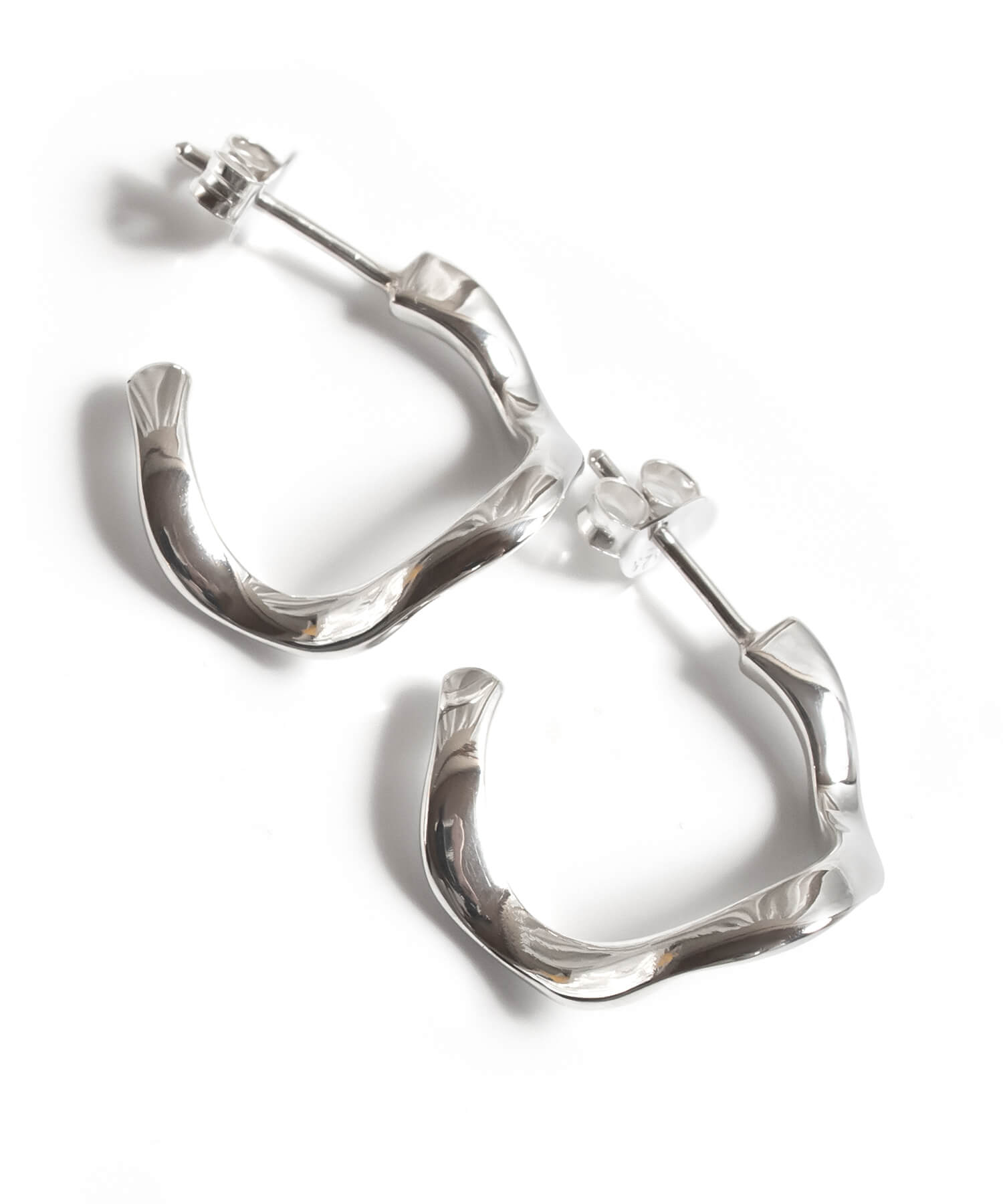 925 Sterling Silver Ripple Drop Earrings | PIELE