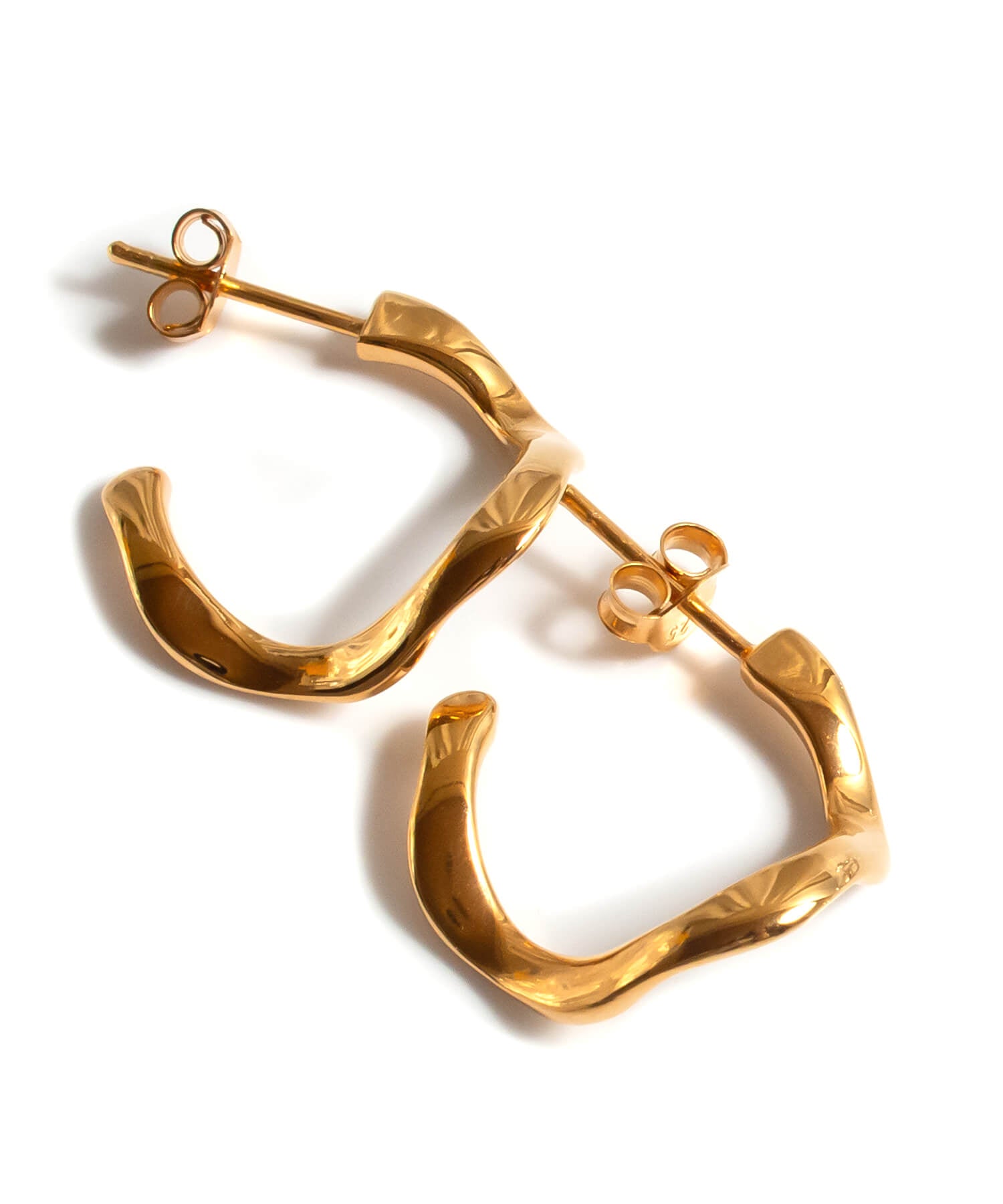 925 Sterling Silver Ripple Drop Earrings | PIELE